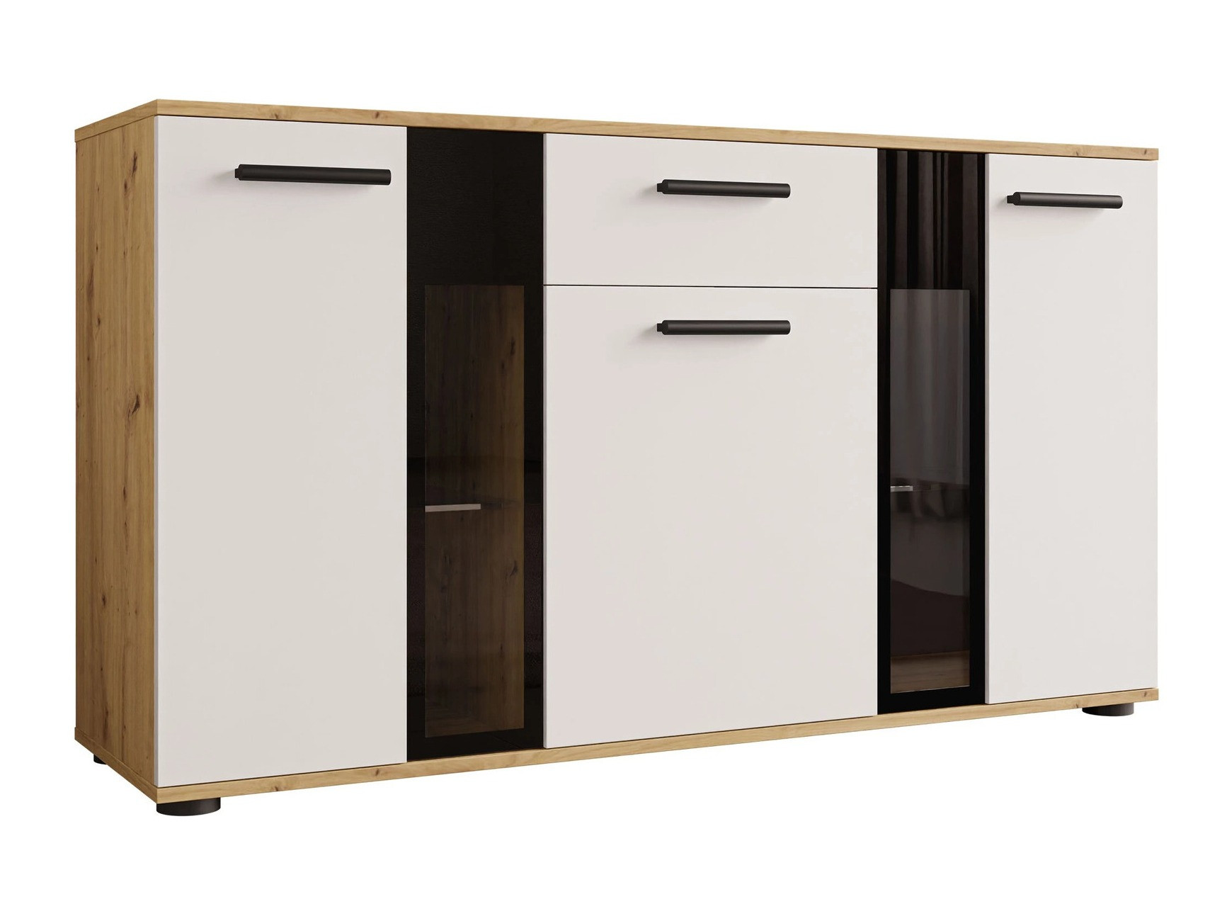 Komód Genio (Artrisan tölgy + Fehér)