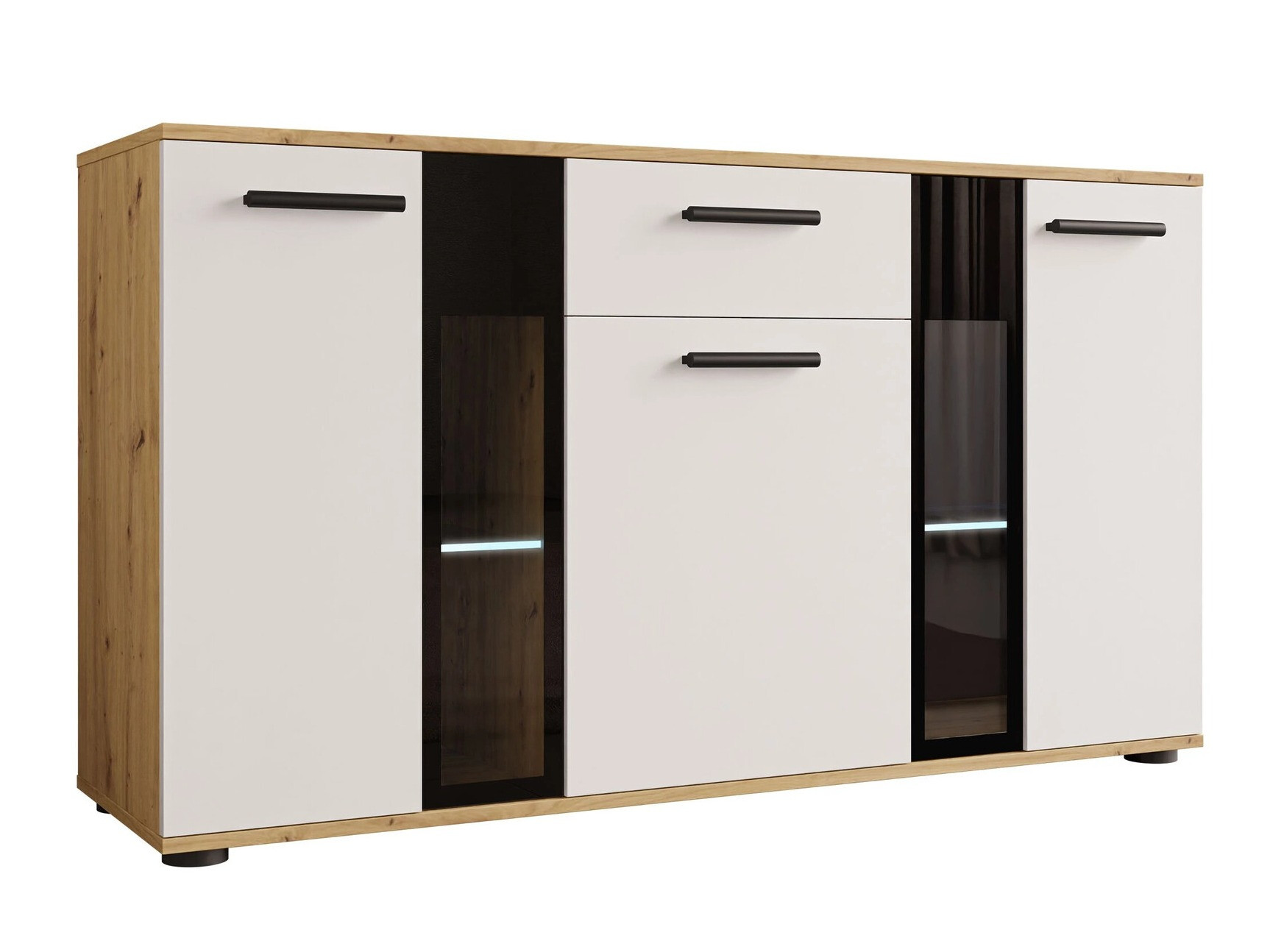 Komód Genio (Artrisan tölgy + Fehér)