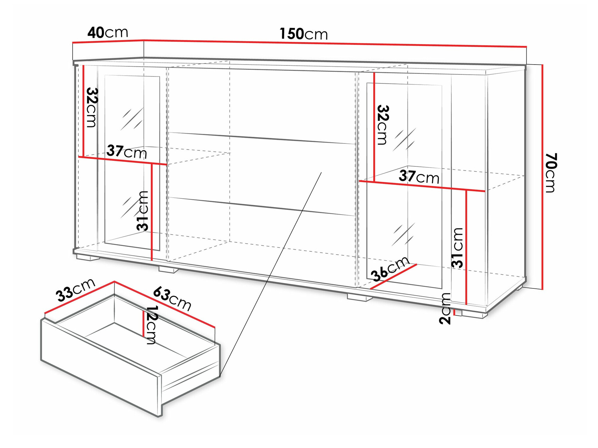 Komód Torcame 101 (Wotan tölgy)