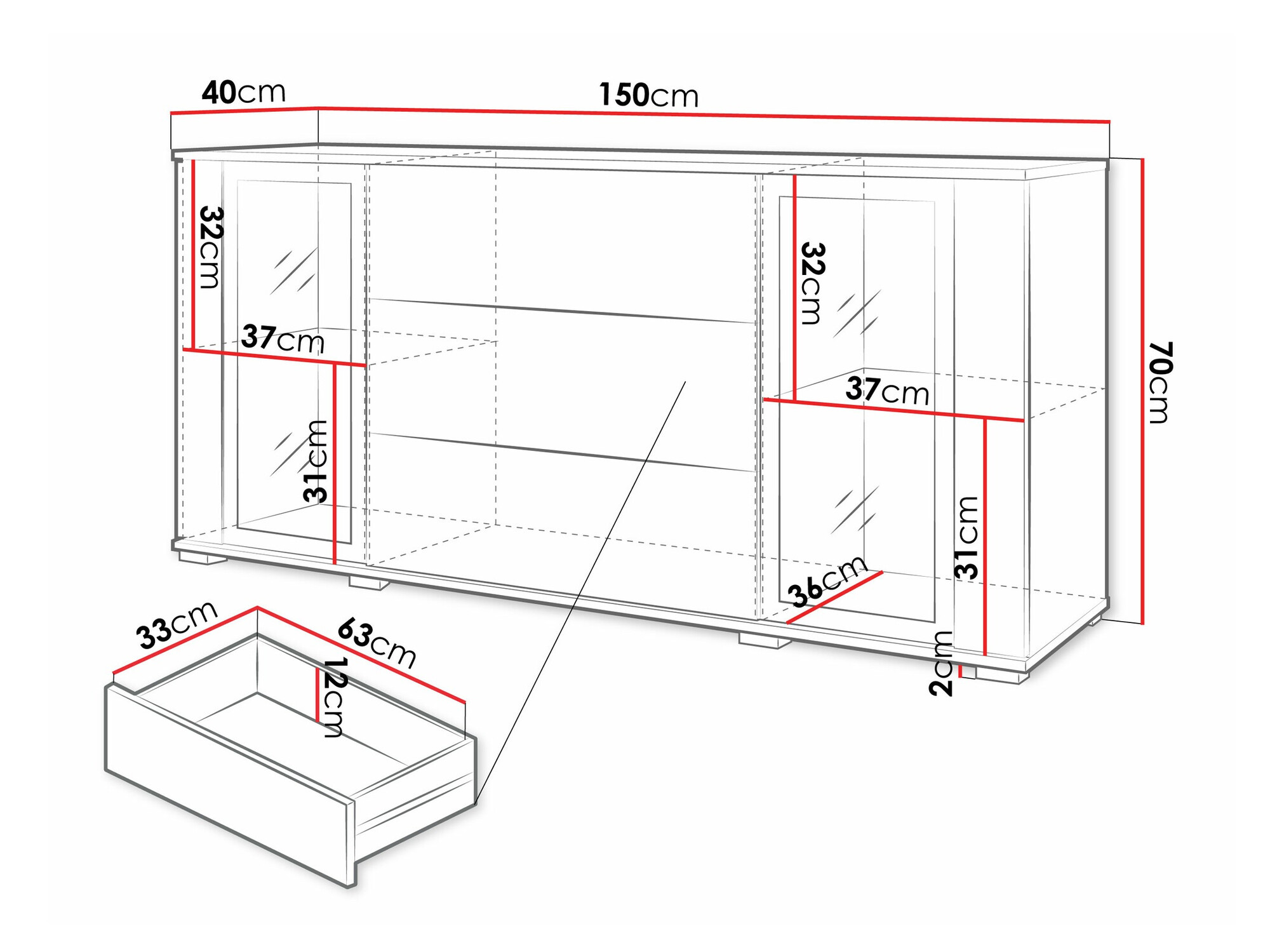 Komód Torcame 101 (Wotan tölgy)
