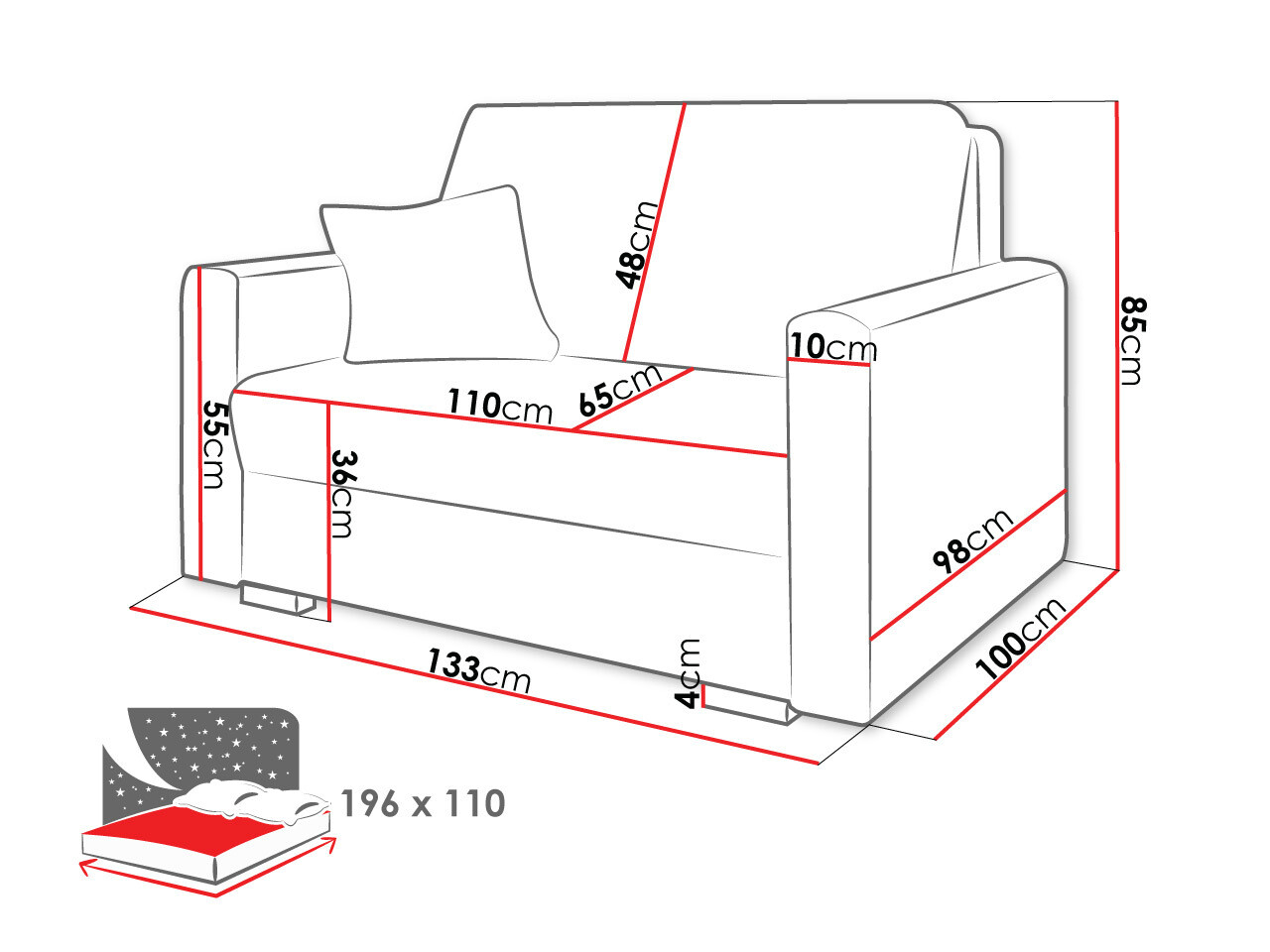 Kanapéágy Solrin II (Tilia 86)
