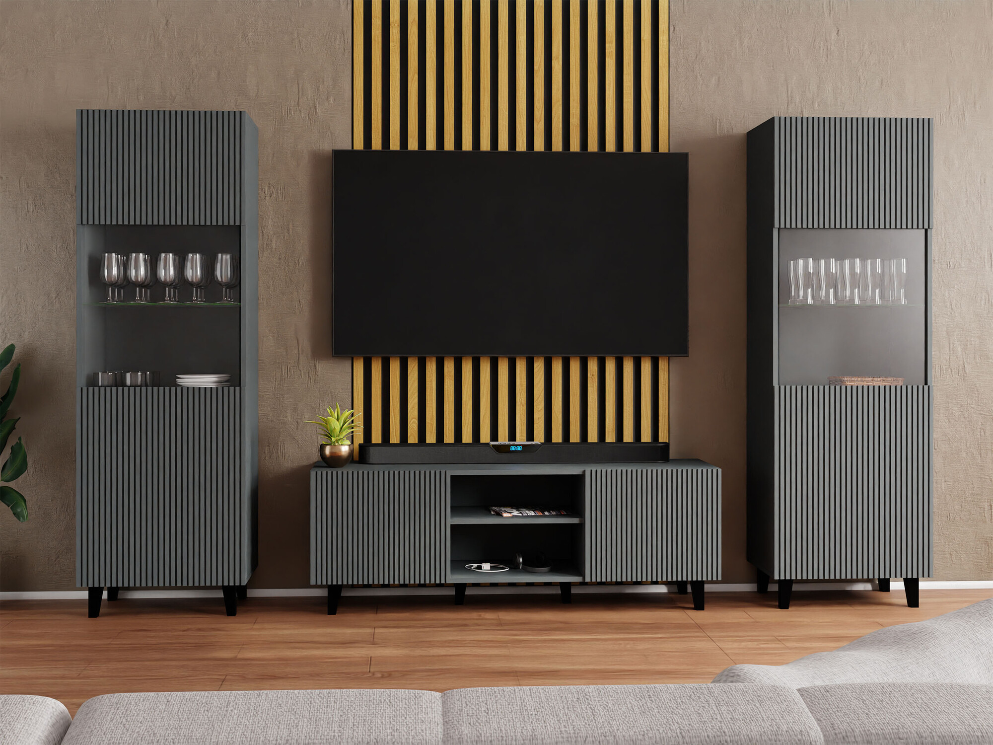 Nappali szett Remeta 110 (Antracit)