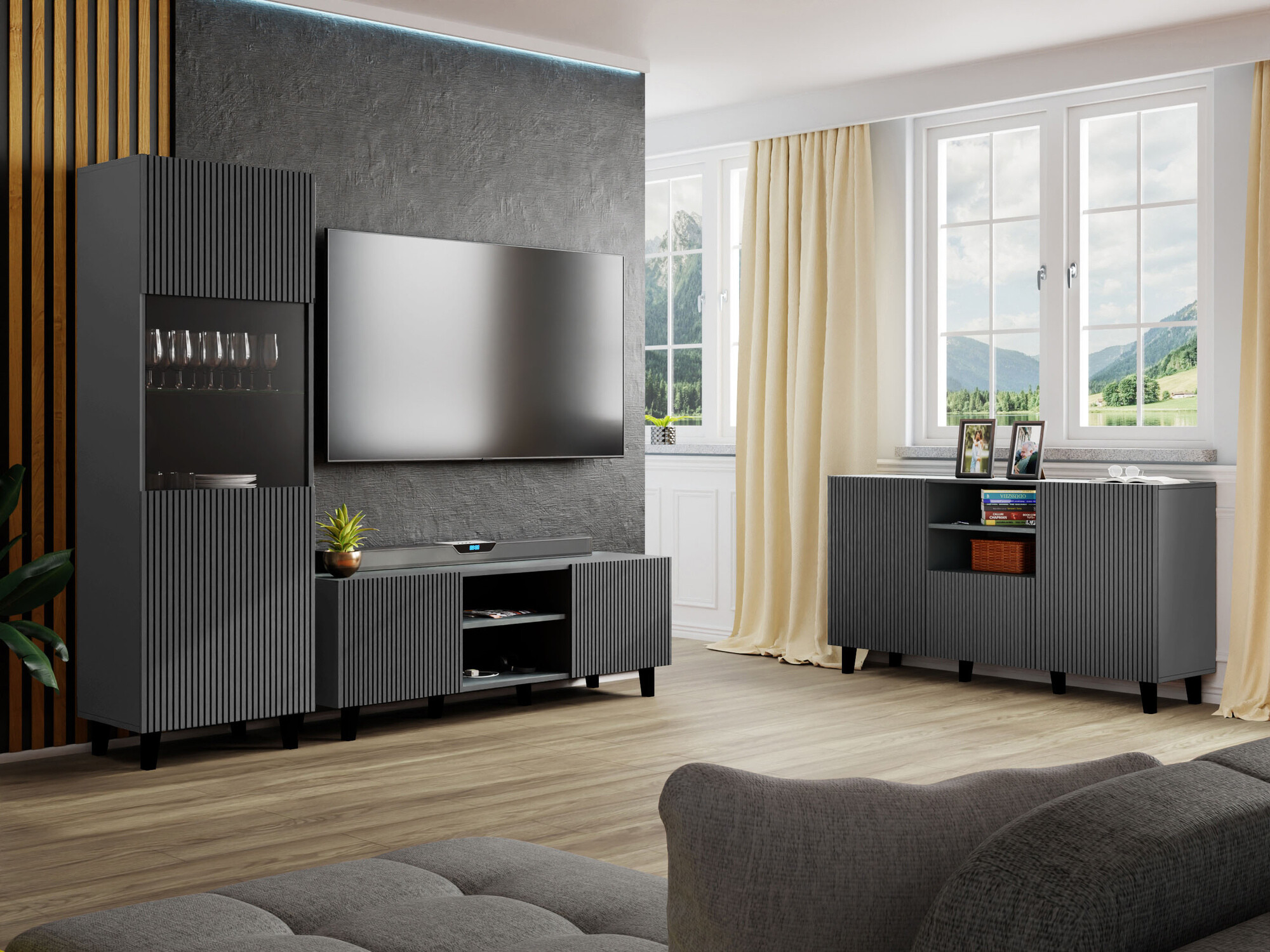 Nappali szett Remeta 111 (Antracit)