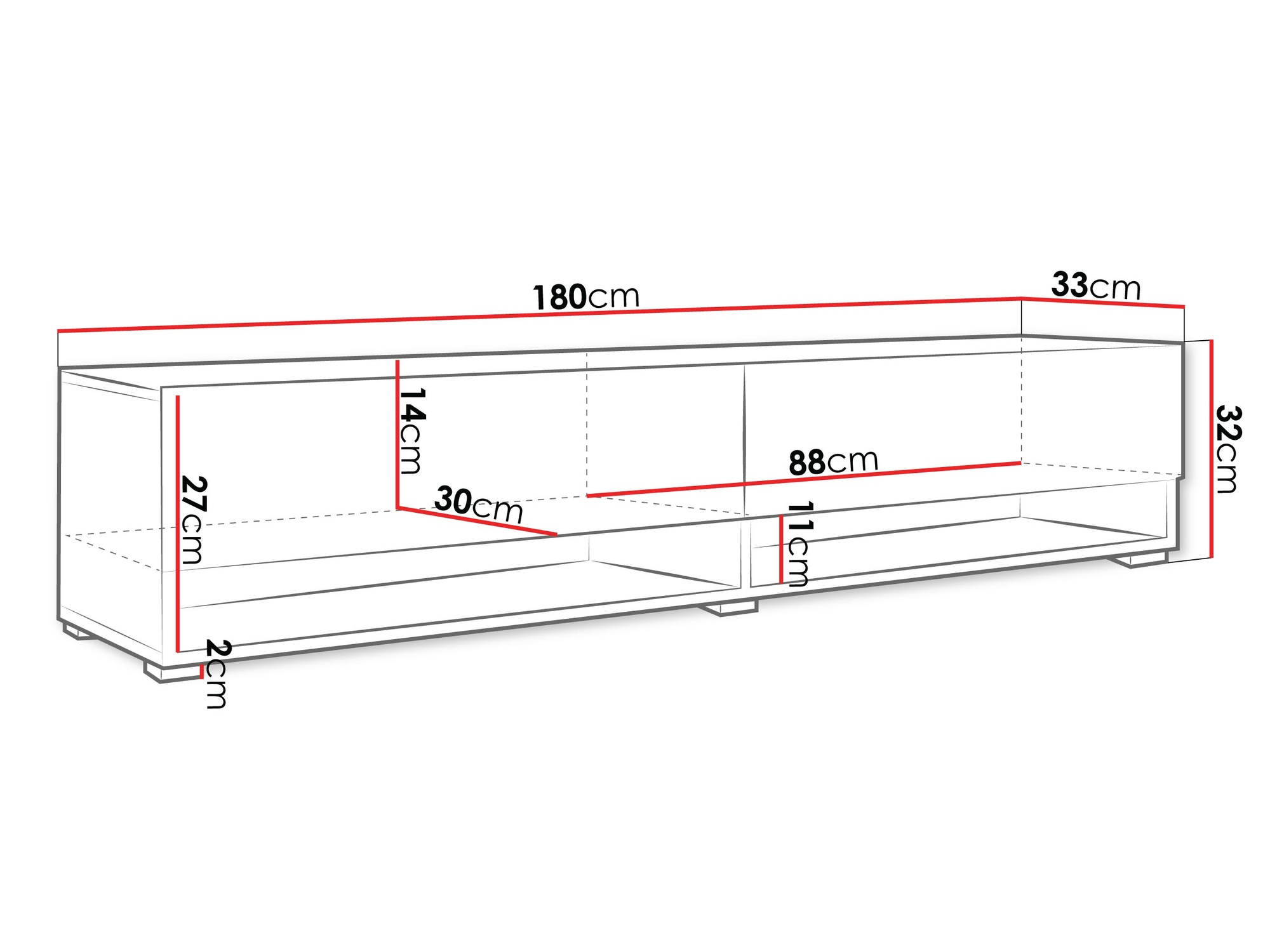 TV-állvány Sarasota 119 (Fekete + Grafit)