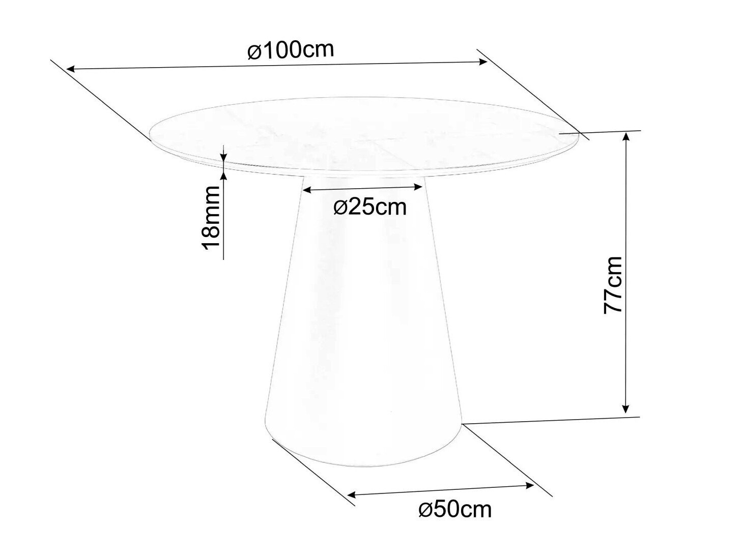 Asztal Detroit 733 (Tölgy + Fekete)