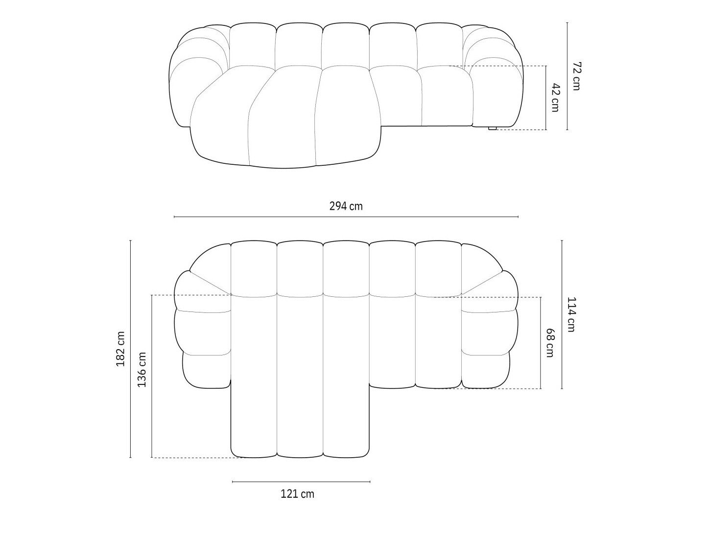 Sarokkanapé Cirnolu 105 (Bubble 03)