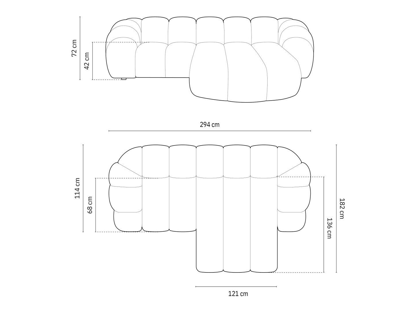 Sarokkanapé Cirnolu 105 (Bubble 07)