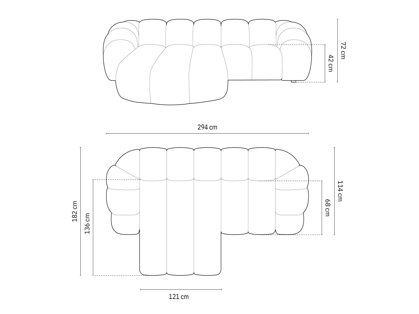 Sarokkanapé Cirnolu 105 (Bubble 13)