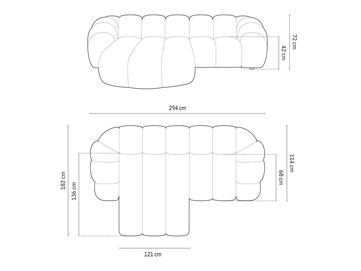 Sarokkanapé Cirnolu 105 (Bubble 17)