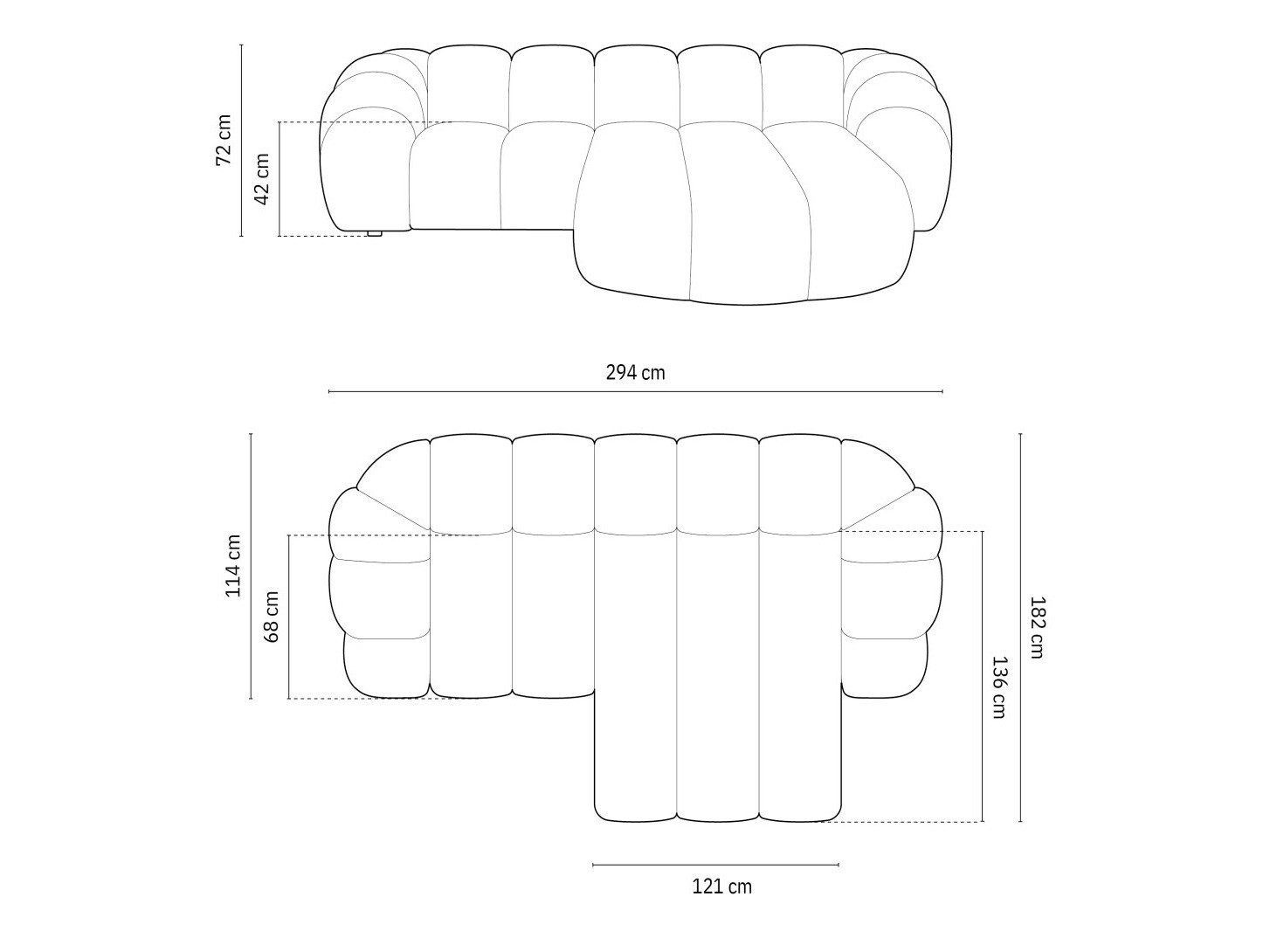 Sarokkanapé Cirnolu 105 (Bubble 17)