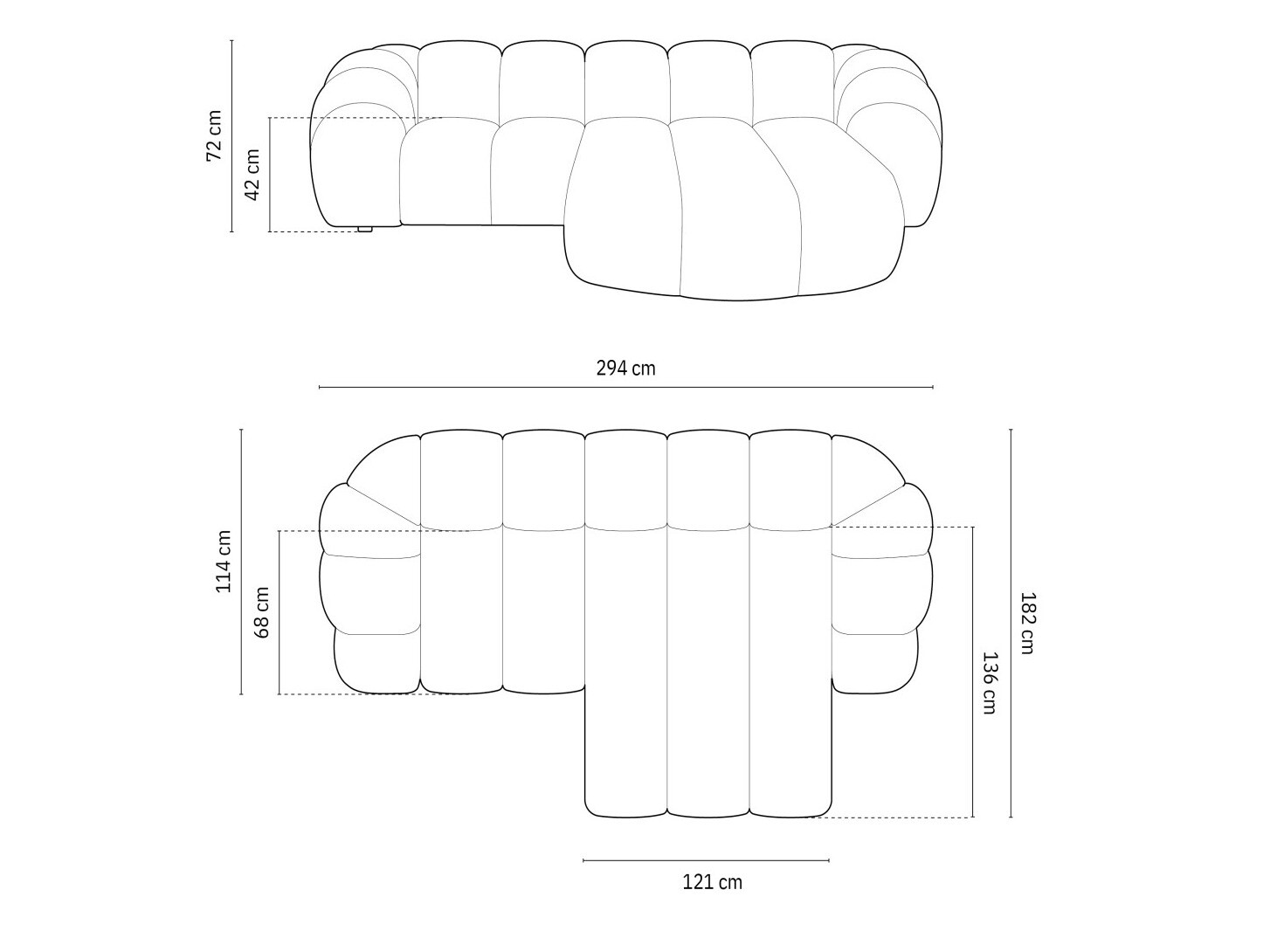 Sarokkanapé Cirnolu 105 (Bubble 3)