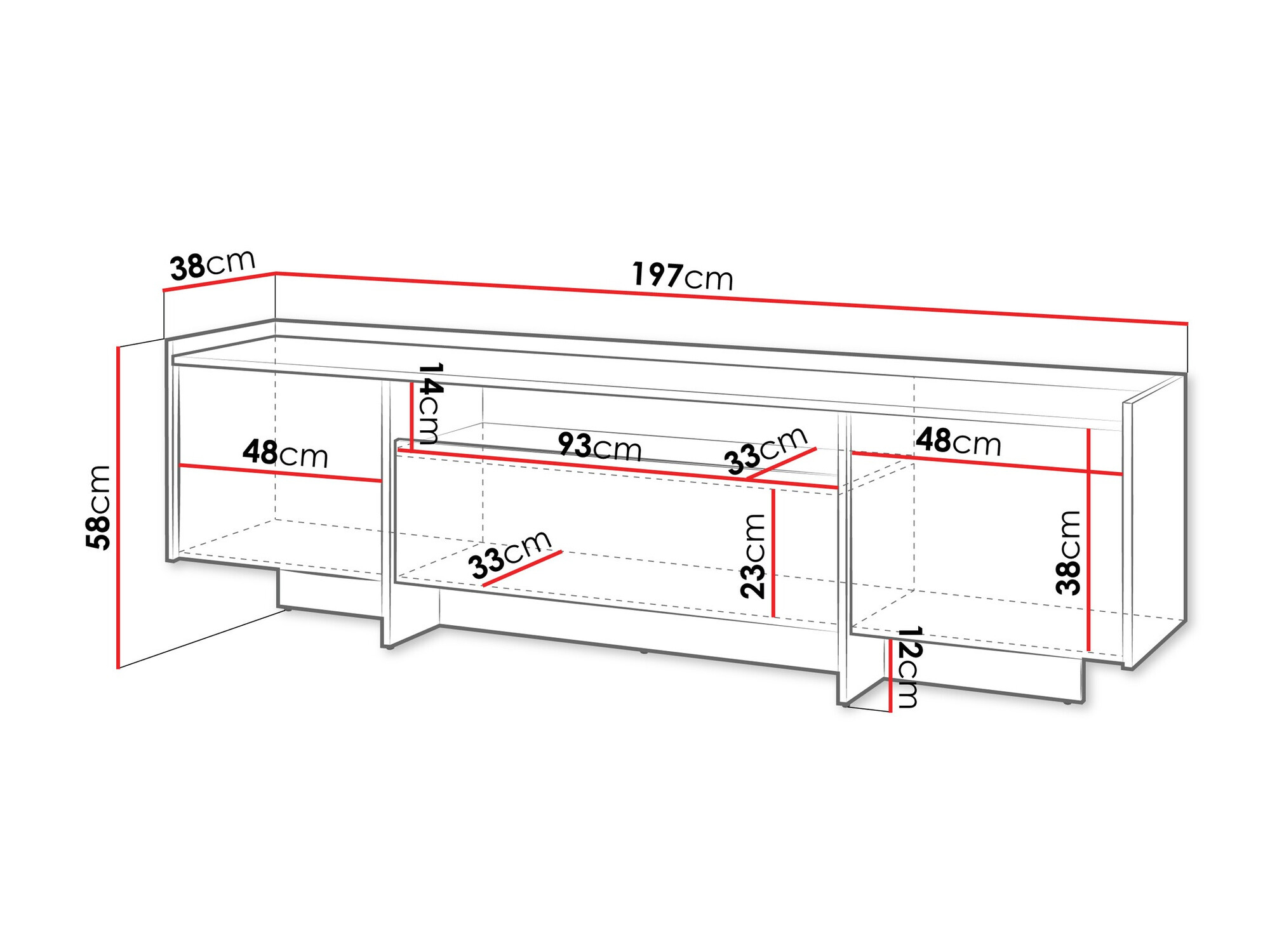 TV-állvány Parma 105 (Sötét tölgy)