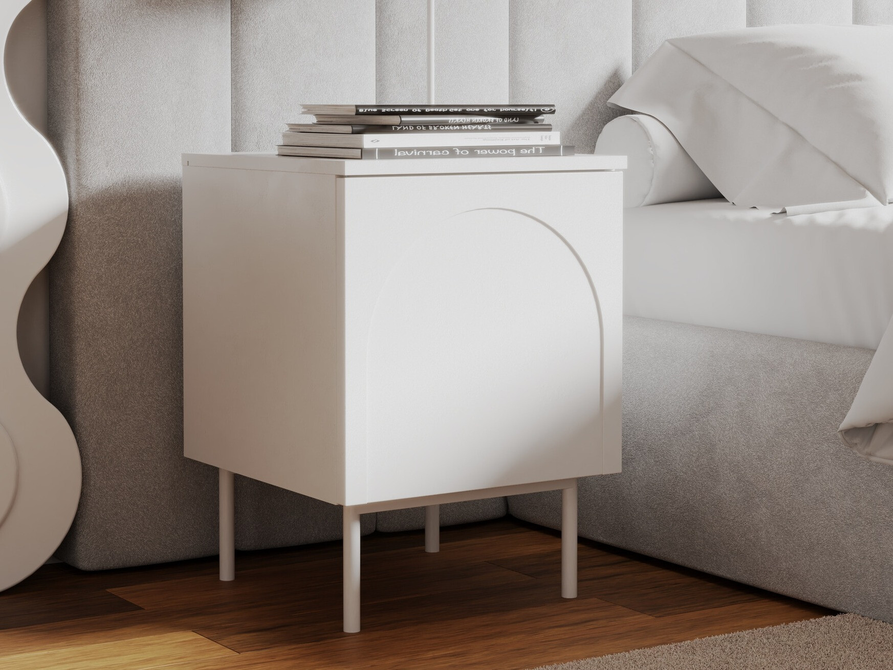 Éjjeliszekrény Burleson 109 (Fehér)