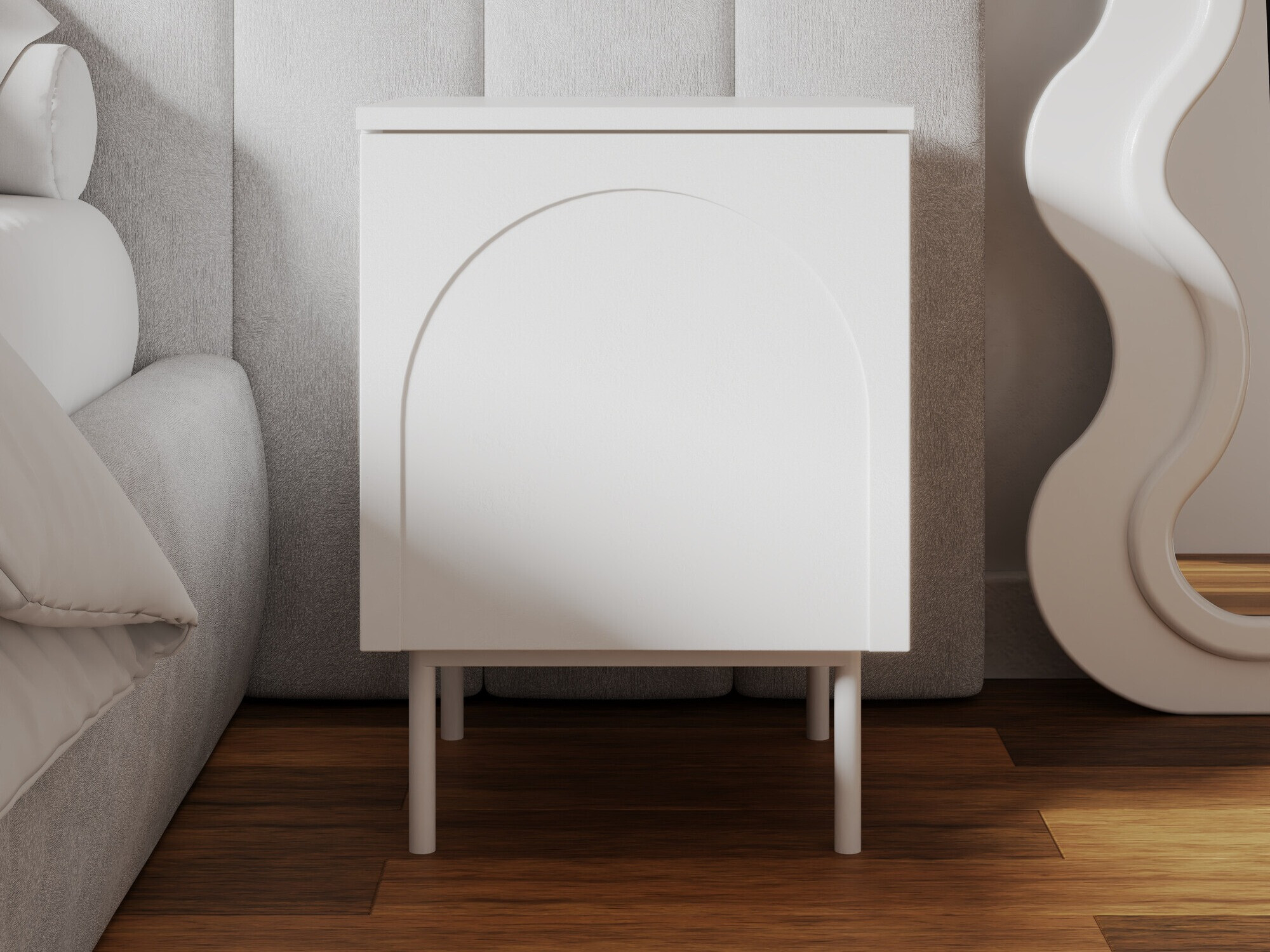 Éjjeliszekrény Burleson 109 (Fehér)