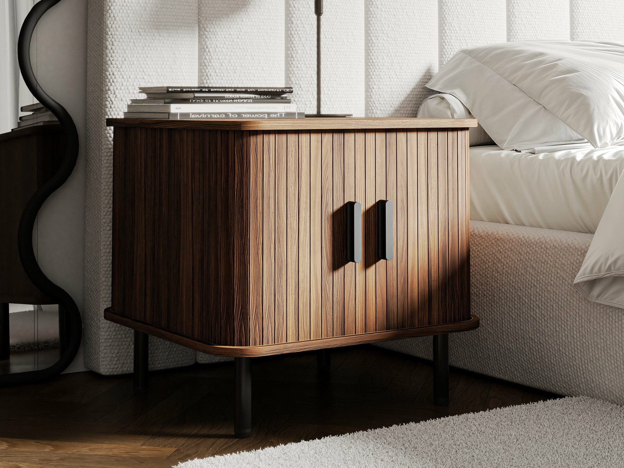 Éjjeliszekrény Burleson 119 (Dió)