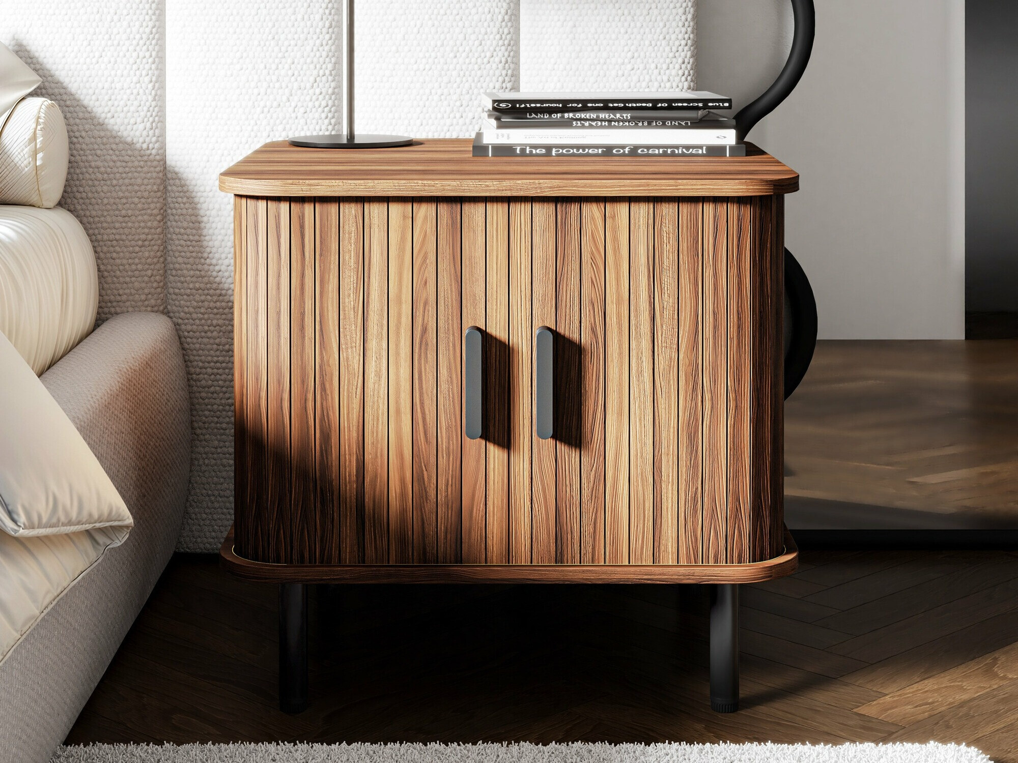 Éjjeliszekrény Burleson 119 (Dió)