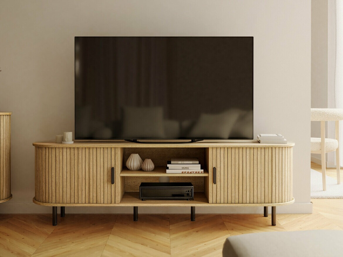 TV-állvány Burleson 114 (Tölgy)