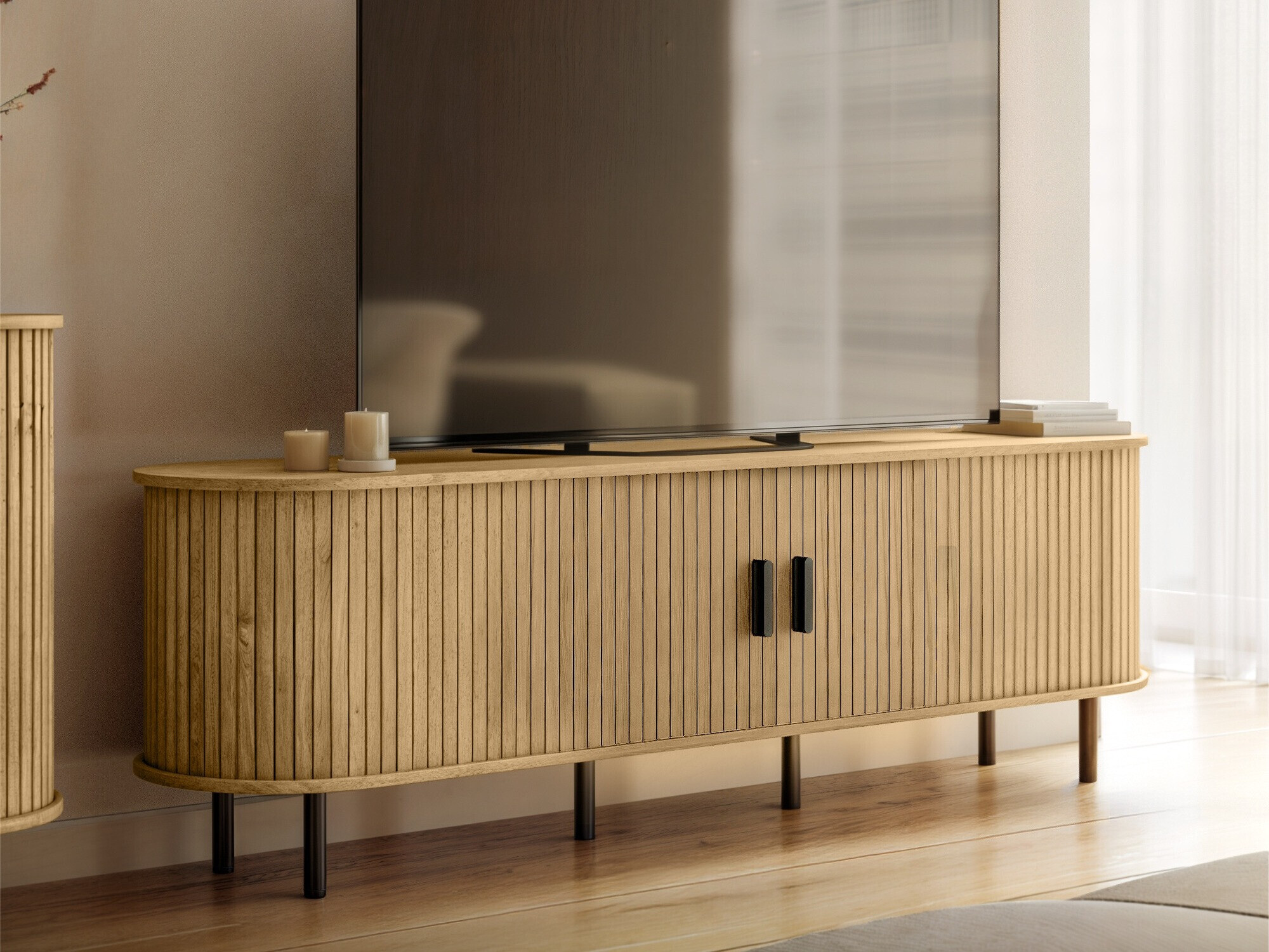 TV-állvány Burleson 116 (Tölgy)