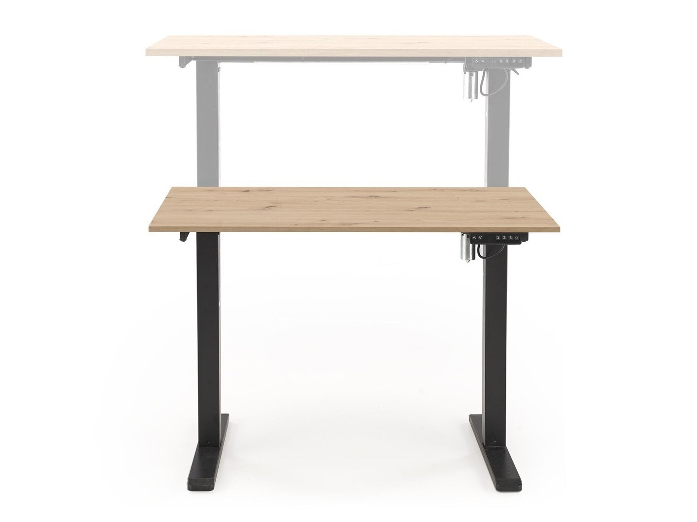 Állítható magasságú íróasztal Houston 1704 (Artisan tölgy + Fekete)