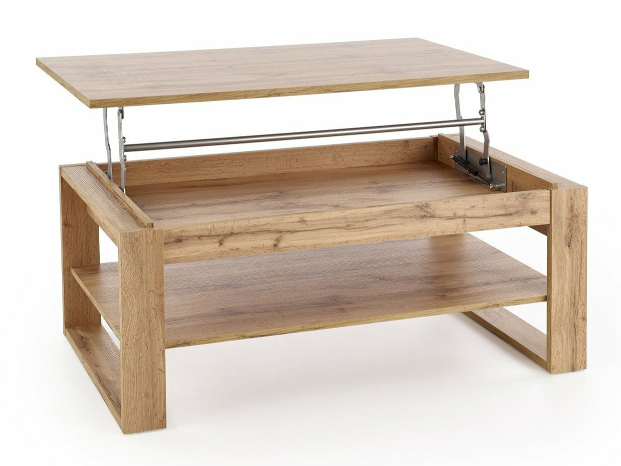 Kihajtható dohányzóasztal Houston 1959 (Artisan tölgy + Fekete)