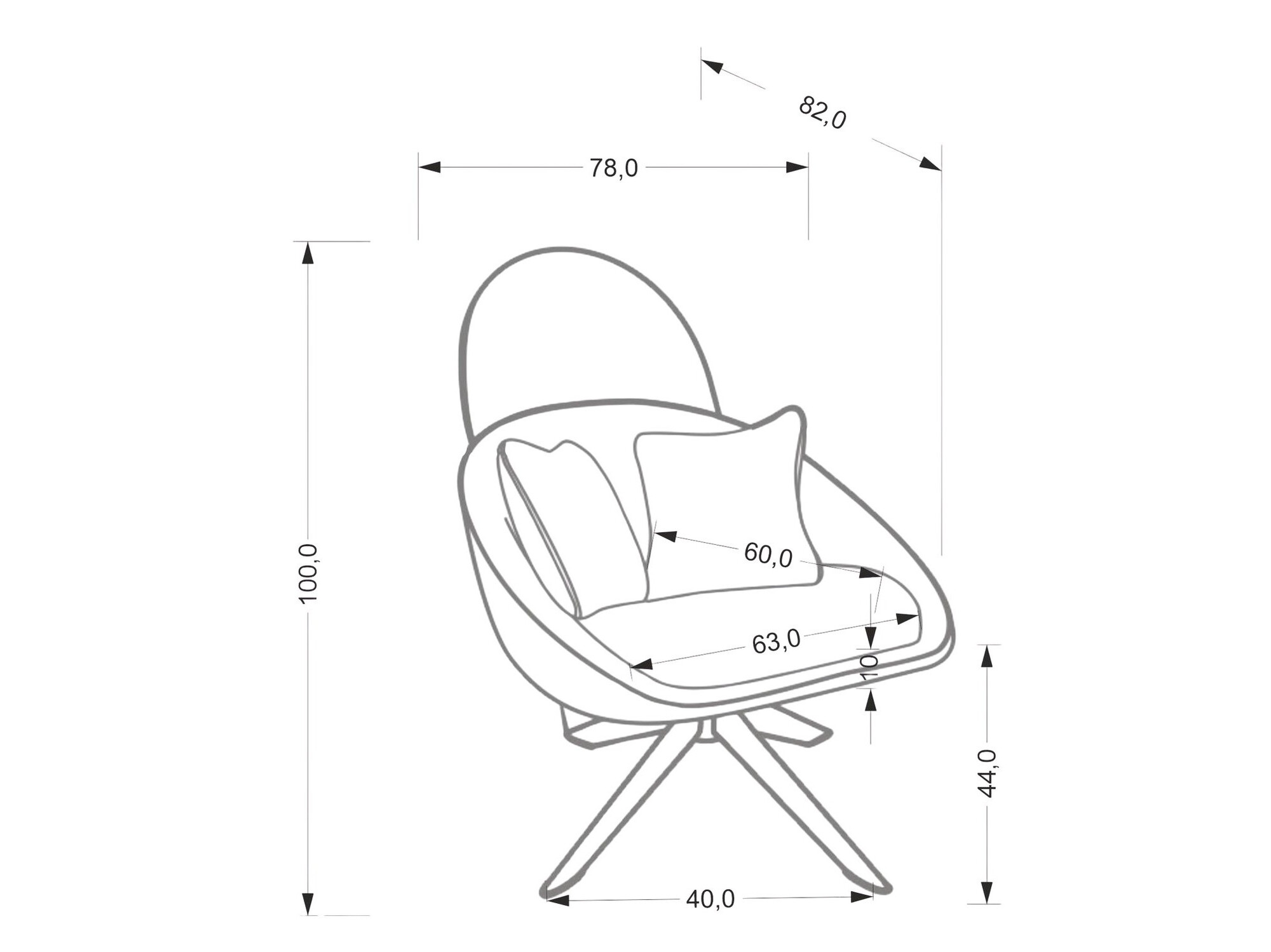 Fotel Houston 1962 (Cappuccino)
