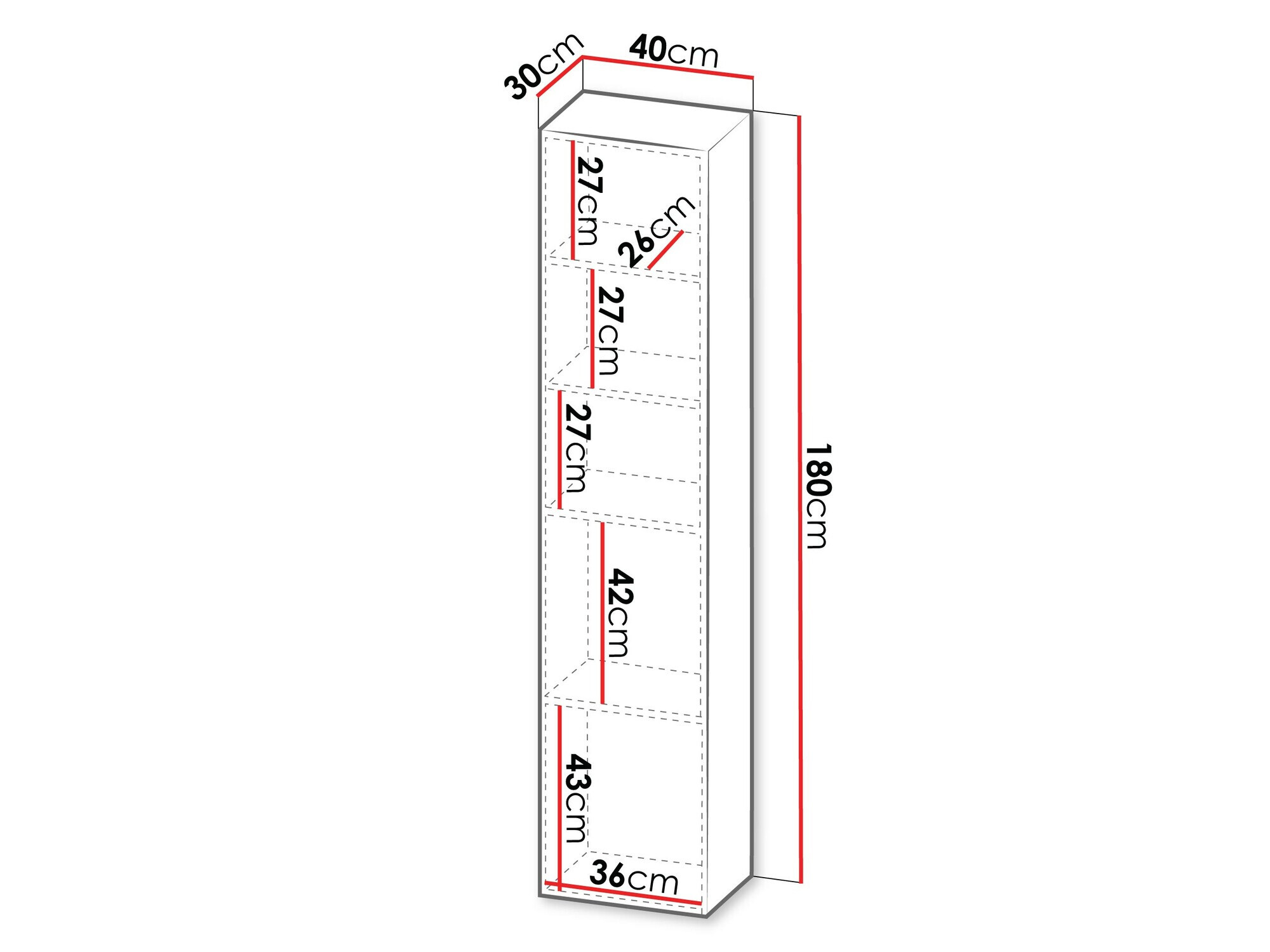 Fali polc Calveru 100 (Fekete)
