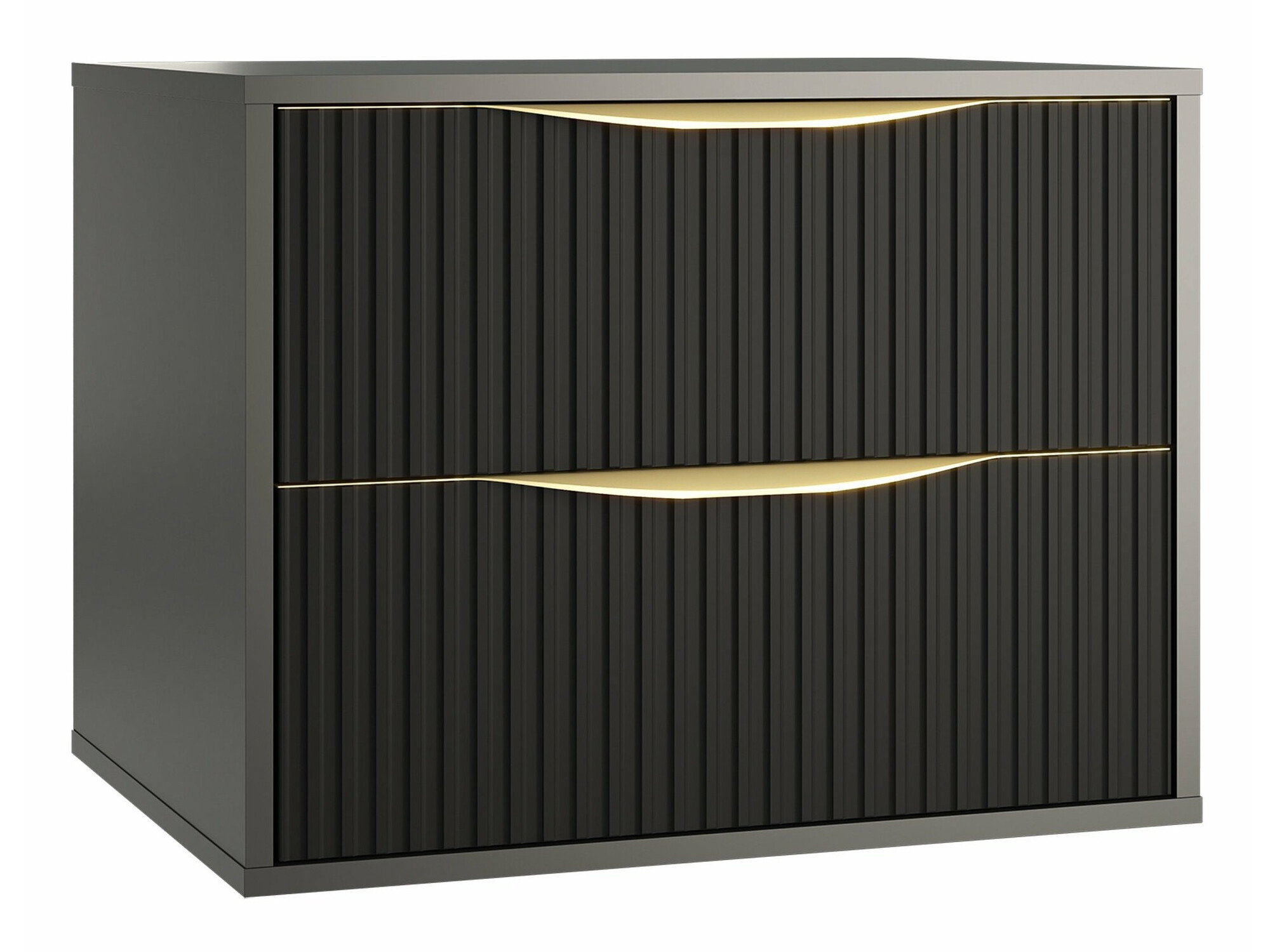 Fali szekrény mosdónak Burleson 162 (Fekete)