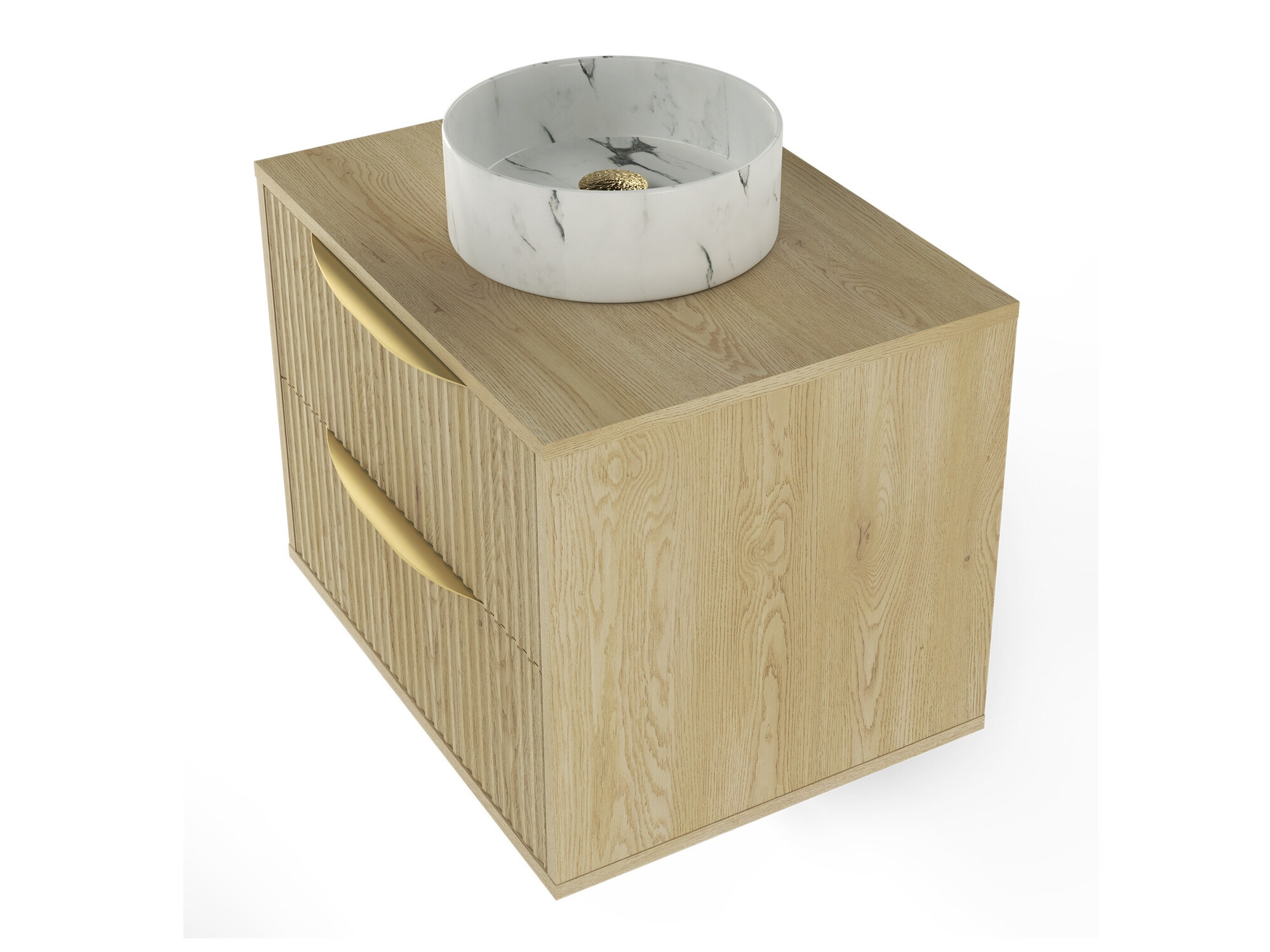 Fali szekrény mosdónak Burleson 162 (Tölgy)