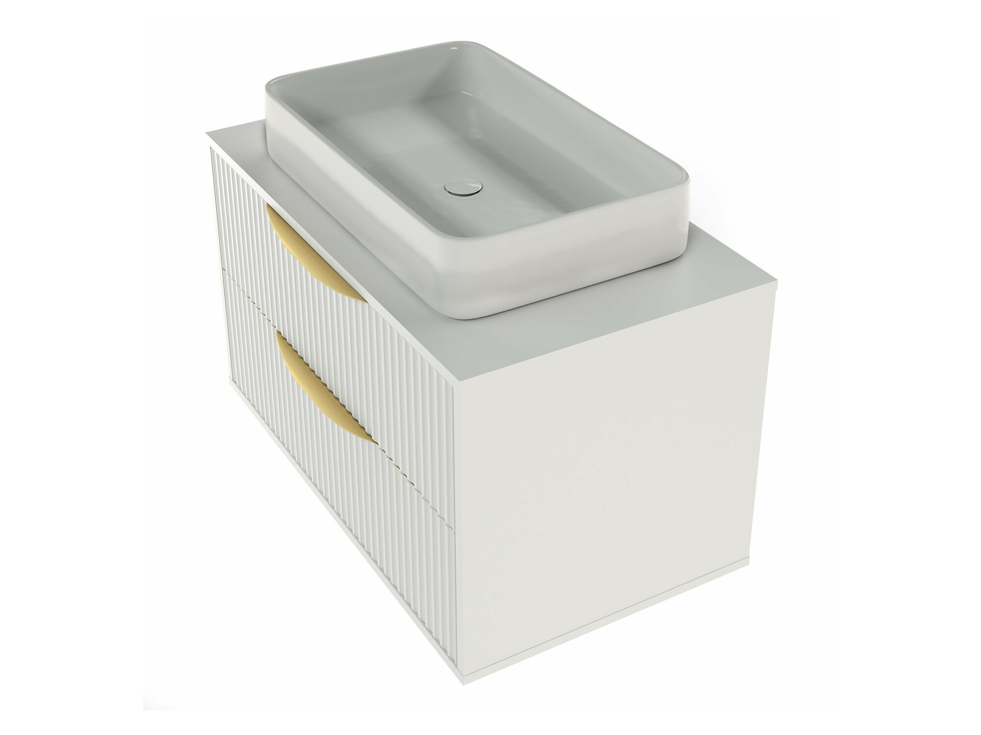 Fali szekrény mosdónak Burleson 163 (Fehér)