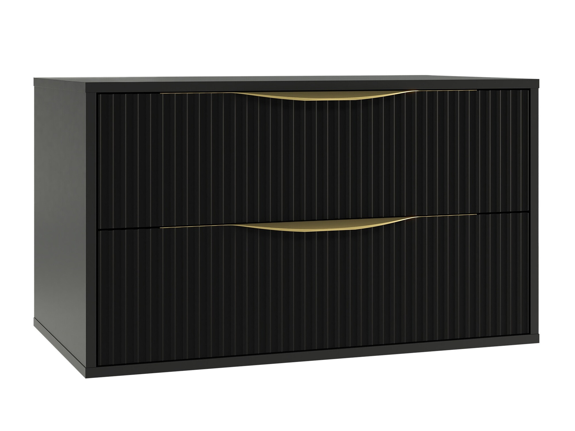 Fali szekrény mosdónak Burleson 163 (Fekete)