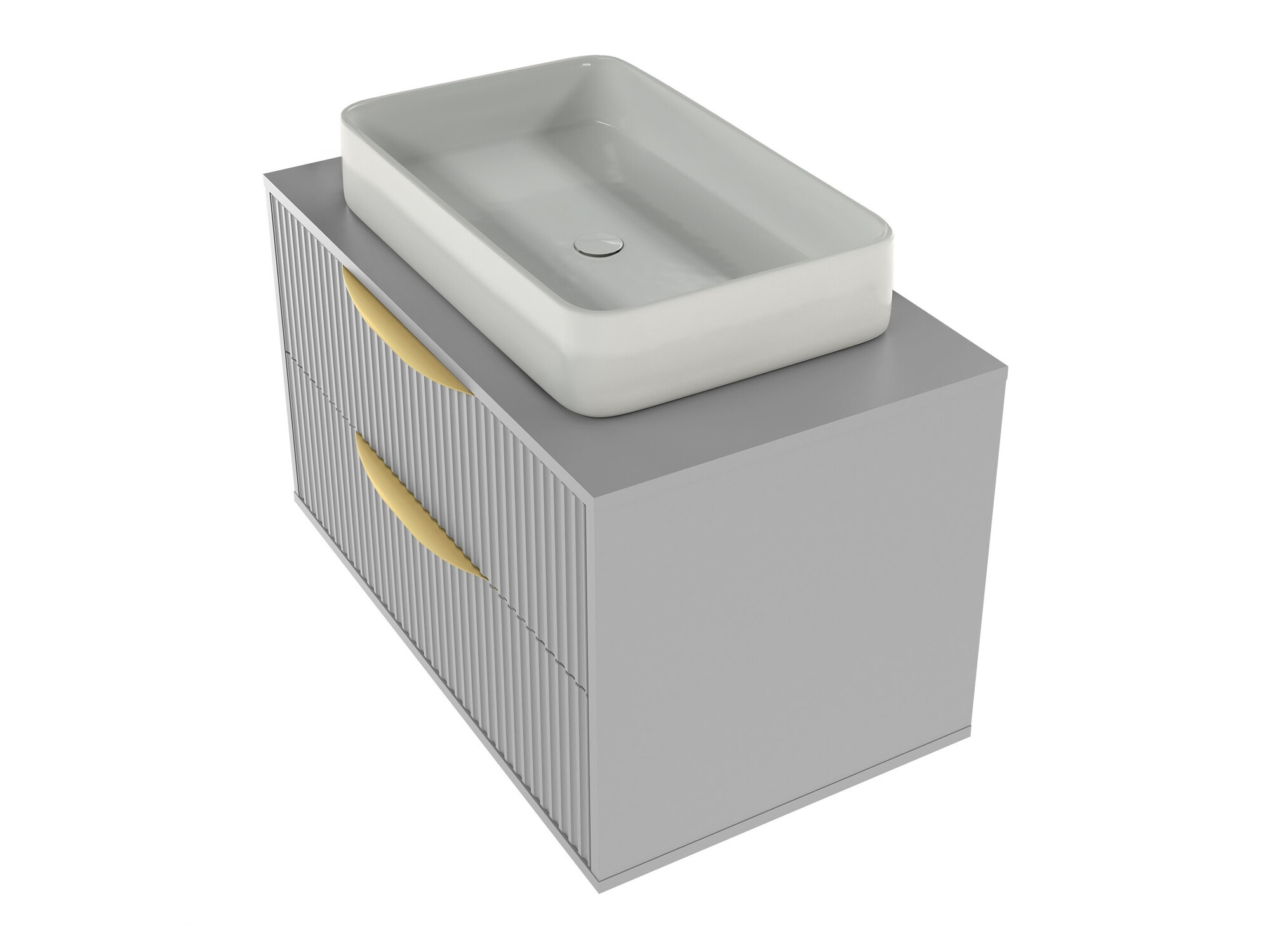 Fali szekrény mosdónak Burleson 163 (Szürke)