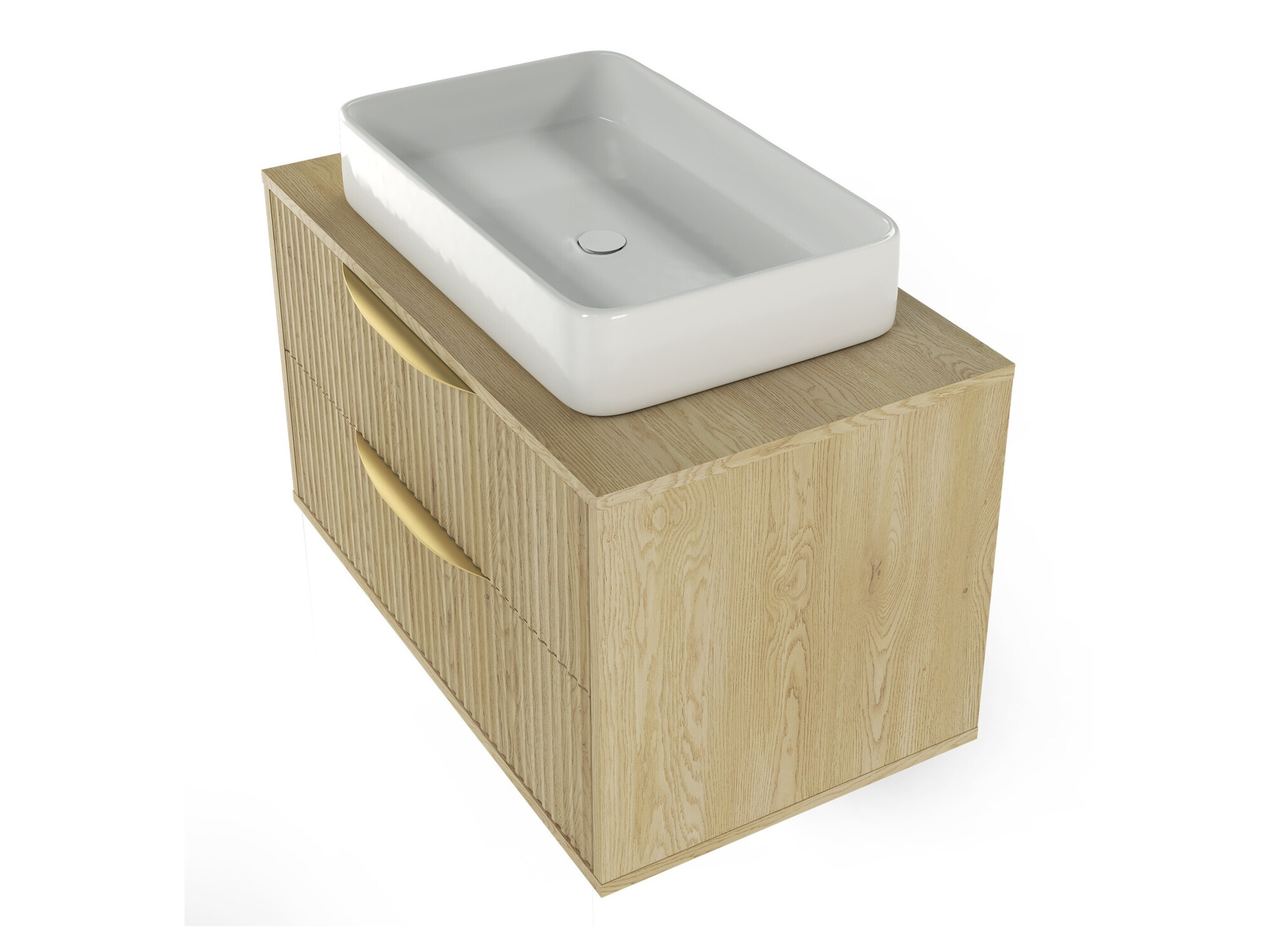 Fali szekrény mosdónak Burleson 163 (Tölgy)