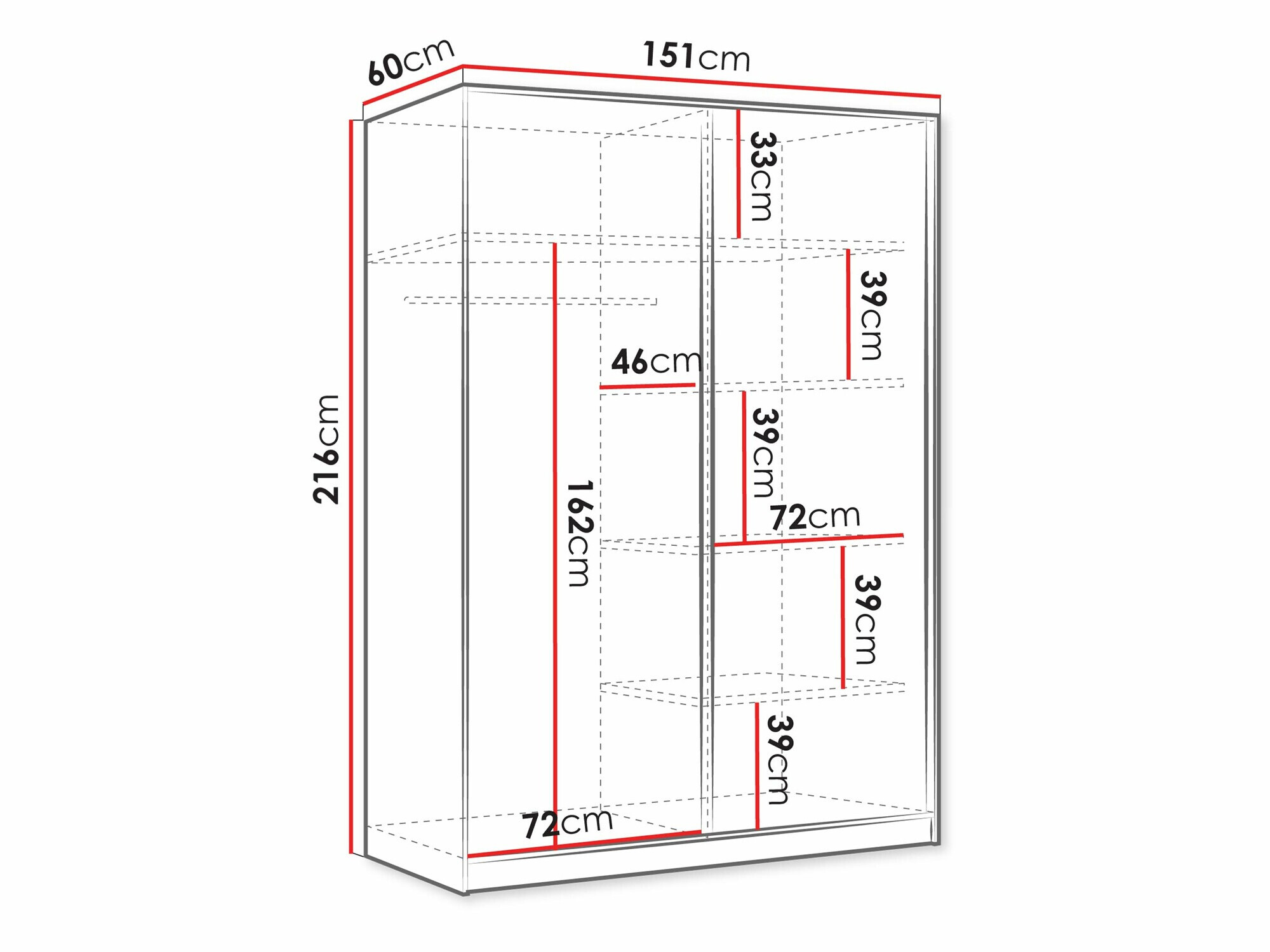 Gardróbszekrény Comfivo Papilio III (Fehér)