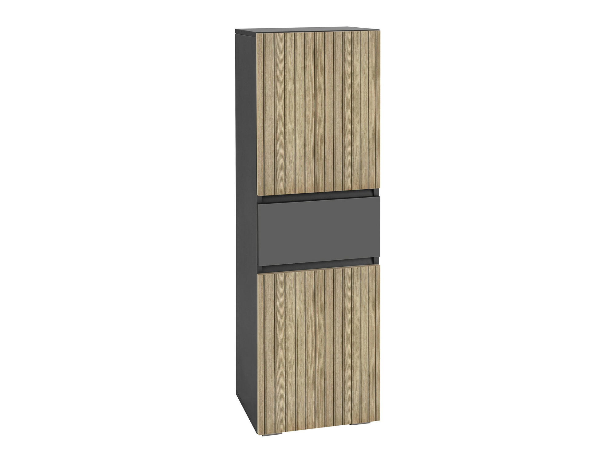 Álló fürdőszoba szekrény Soncamu 102 (Antracit + Világos tölgy)