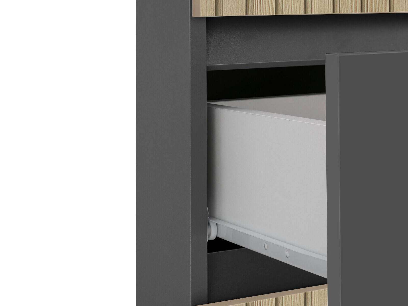 Álló fürdőszoba szekrény Soncamu 102 (Antracit + Világos tölgy)