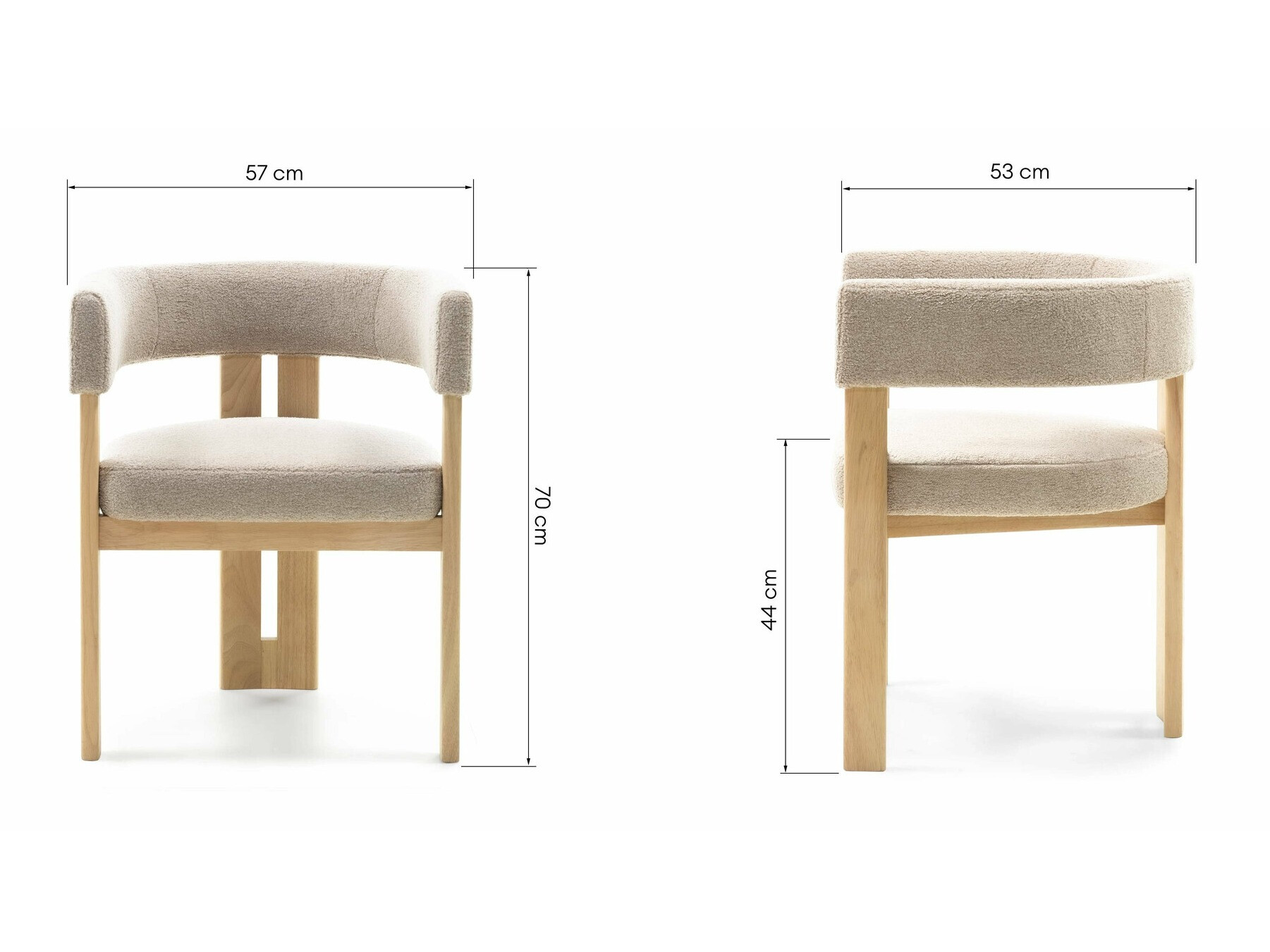 Szék Burleson 176 (Krém + Világos fa)