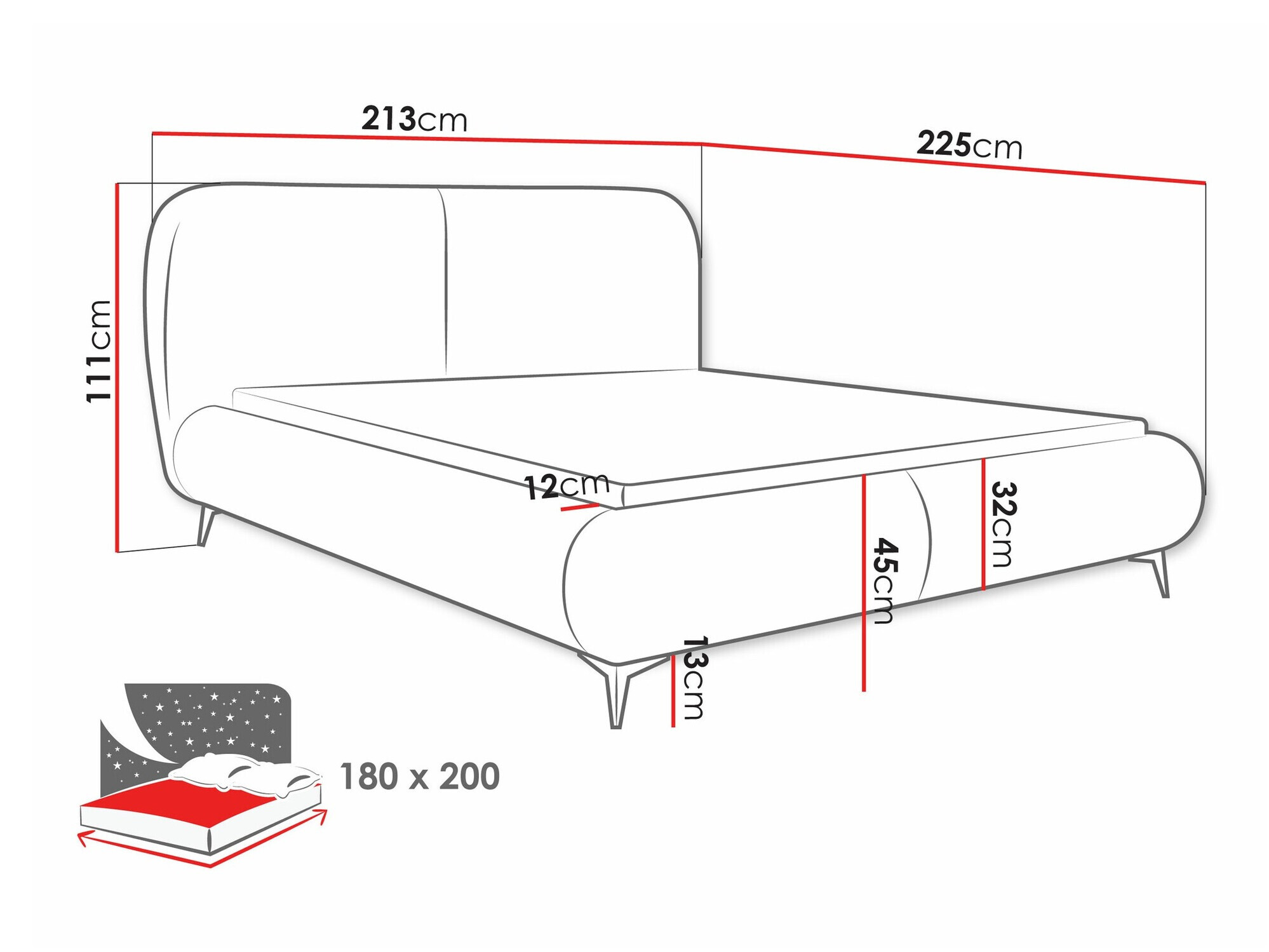 Ágy TrendyNest Fenara (Coral 45)