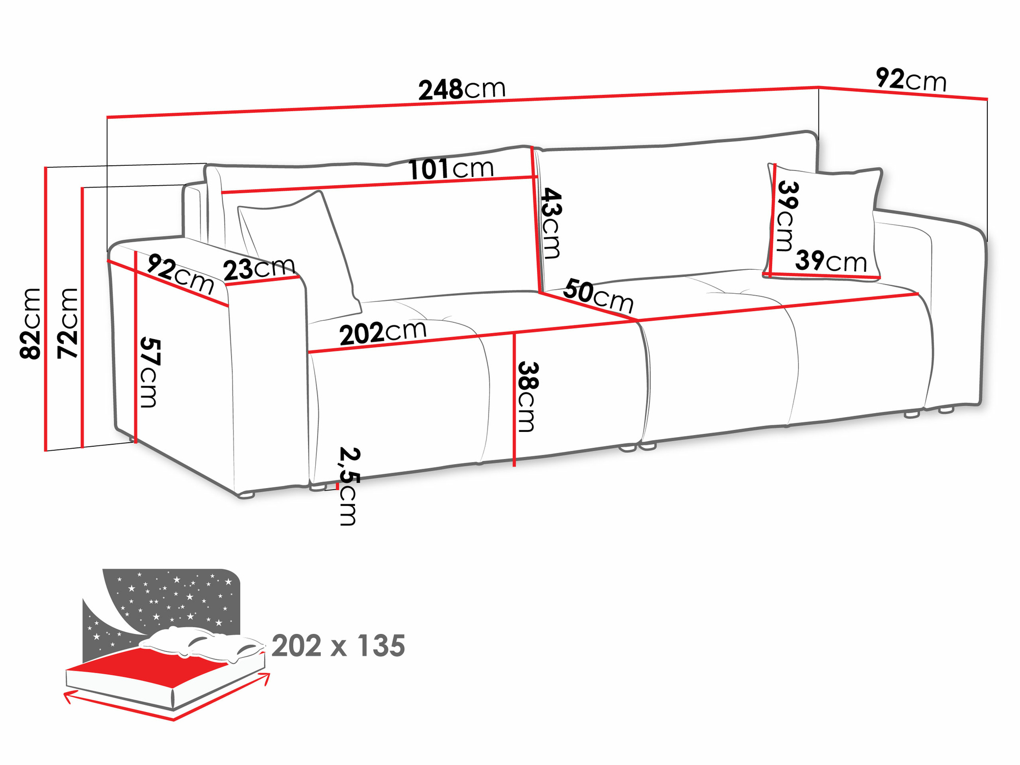 Kanapéágy Comfivo Laurus (Velo 623)