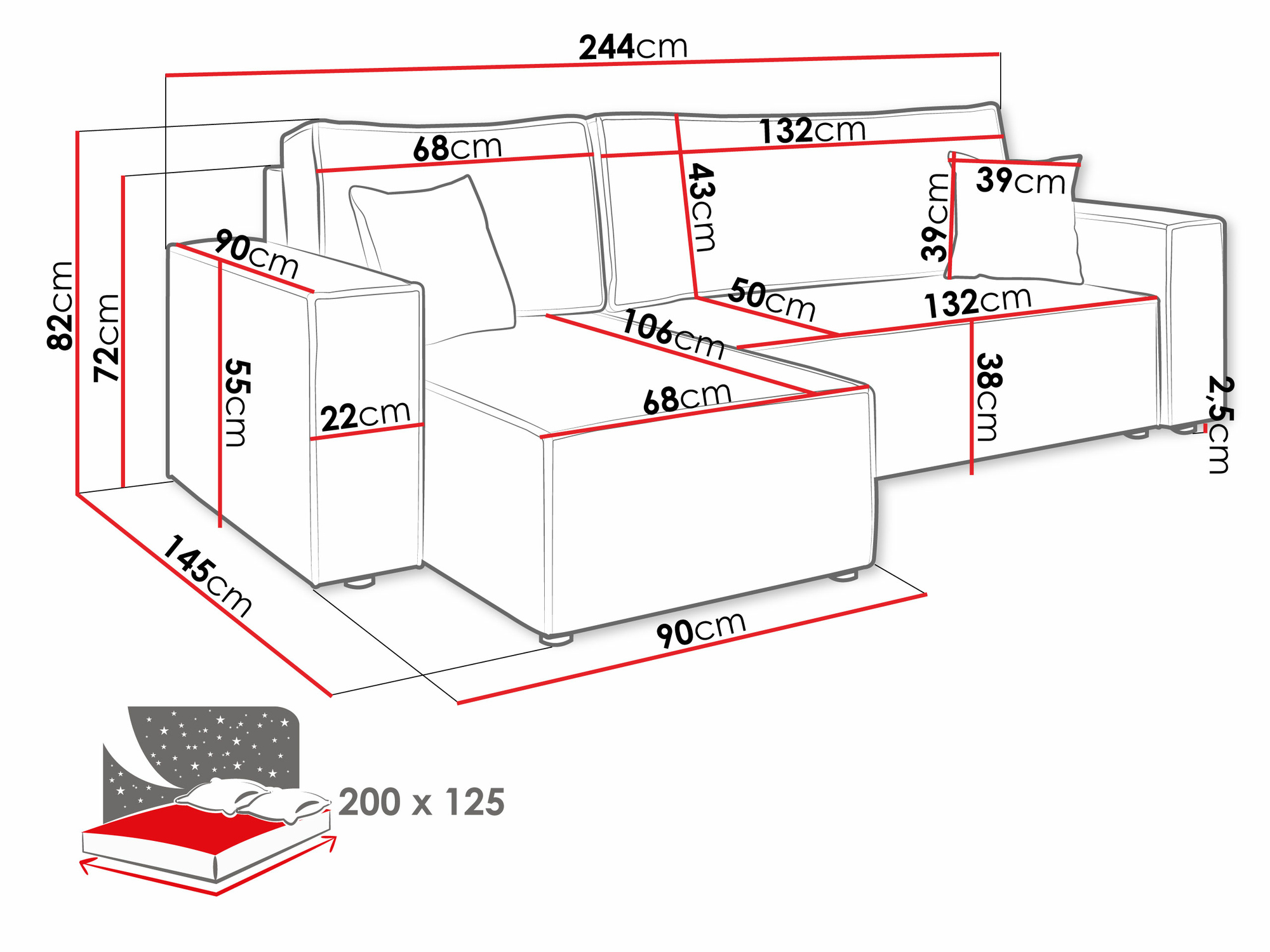 Sarokkanapé Shelton 100 (Poso 22)