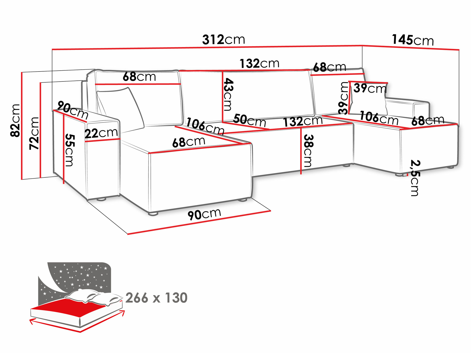 Sarokkanapé Shelton 101 (Lima 16)