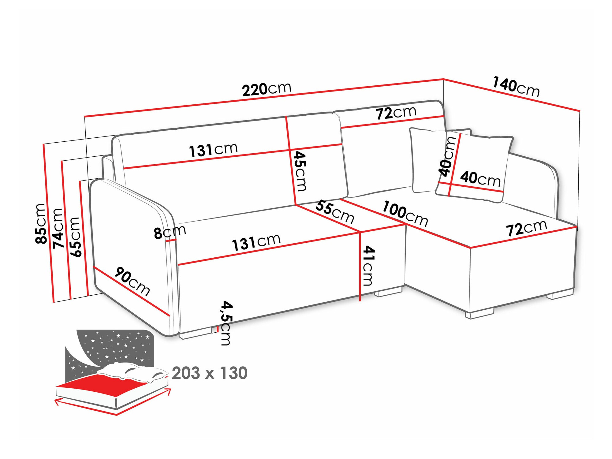 Sarokkanapé Columbus 245 (Velo 633)