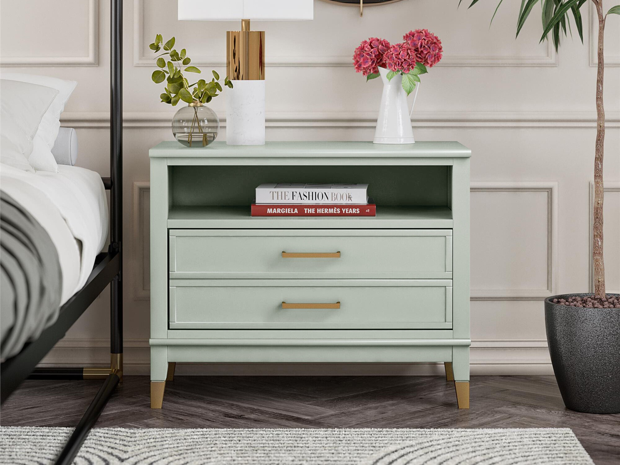 Éjjeliszekrény CosmoLiving by Cosmopolitan Belromu 107 (Zöld)