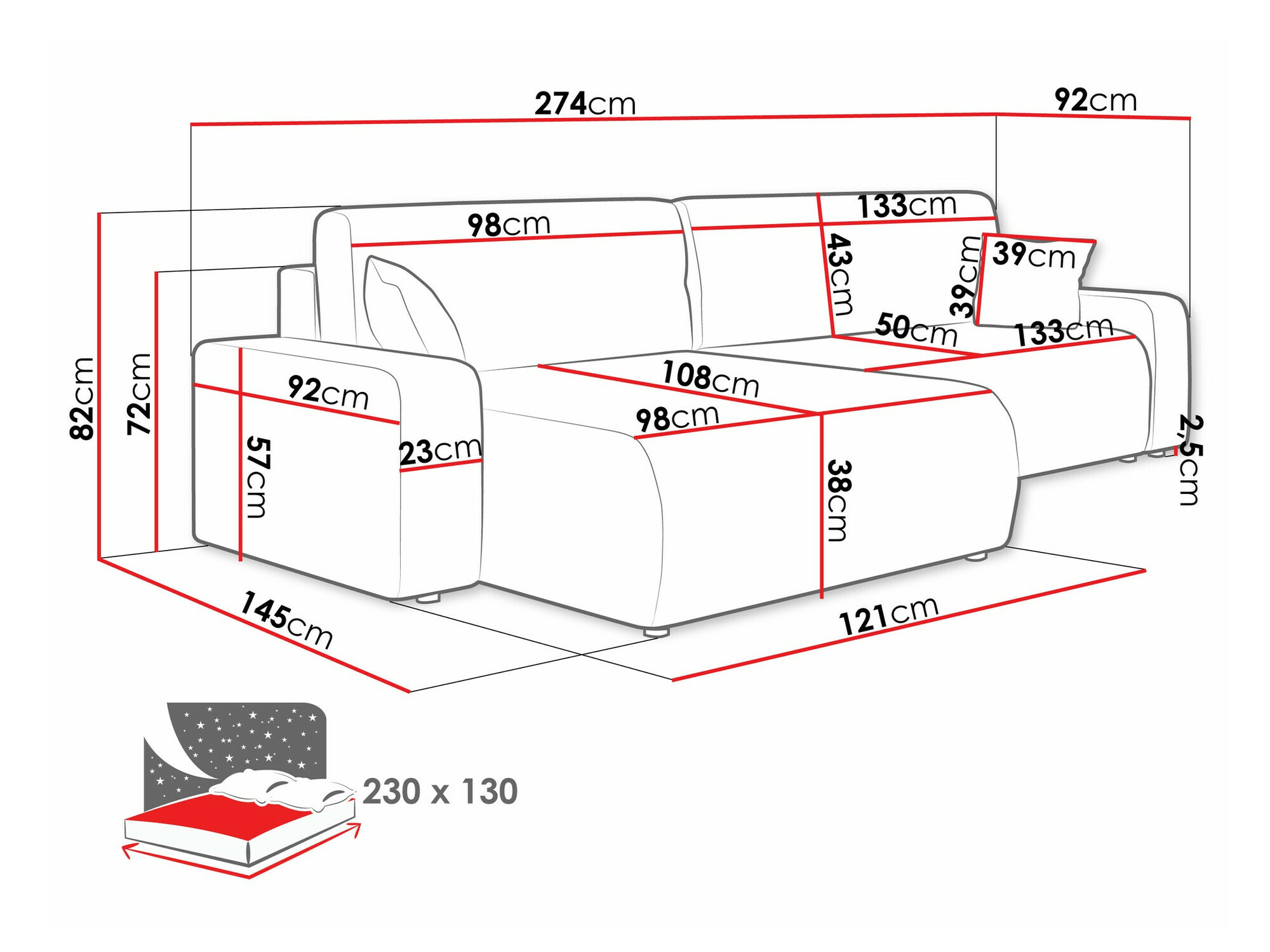 Sarokkanapé Shelton 108 (Poso 02)