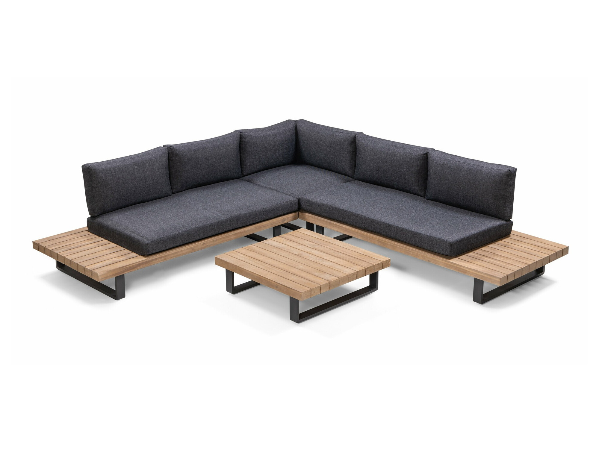 Kerti bútor Burleson 584 (Szürke + Akác)