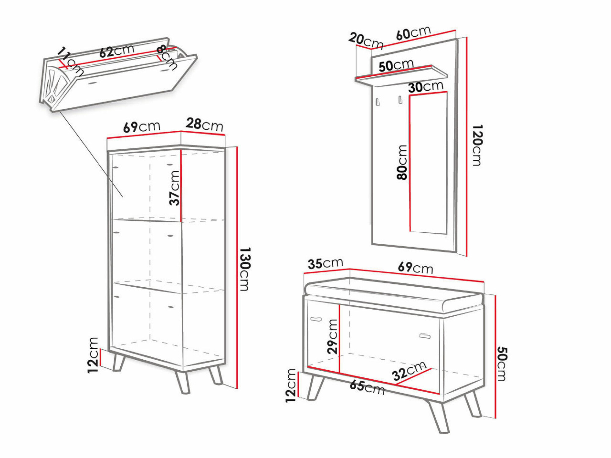 Előszoba garnitúra Levtena 106