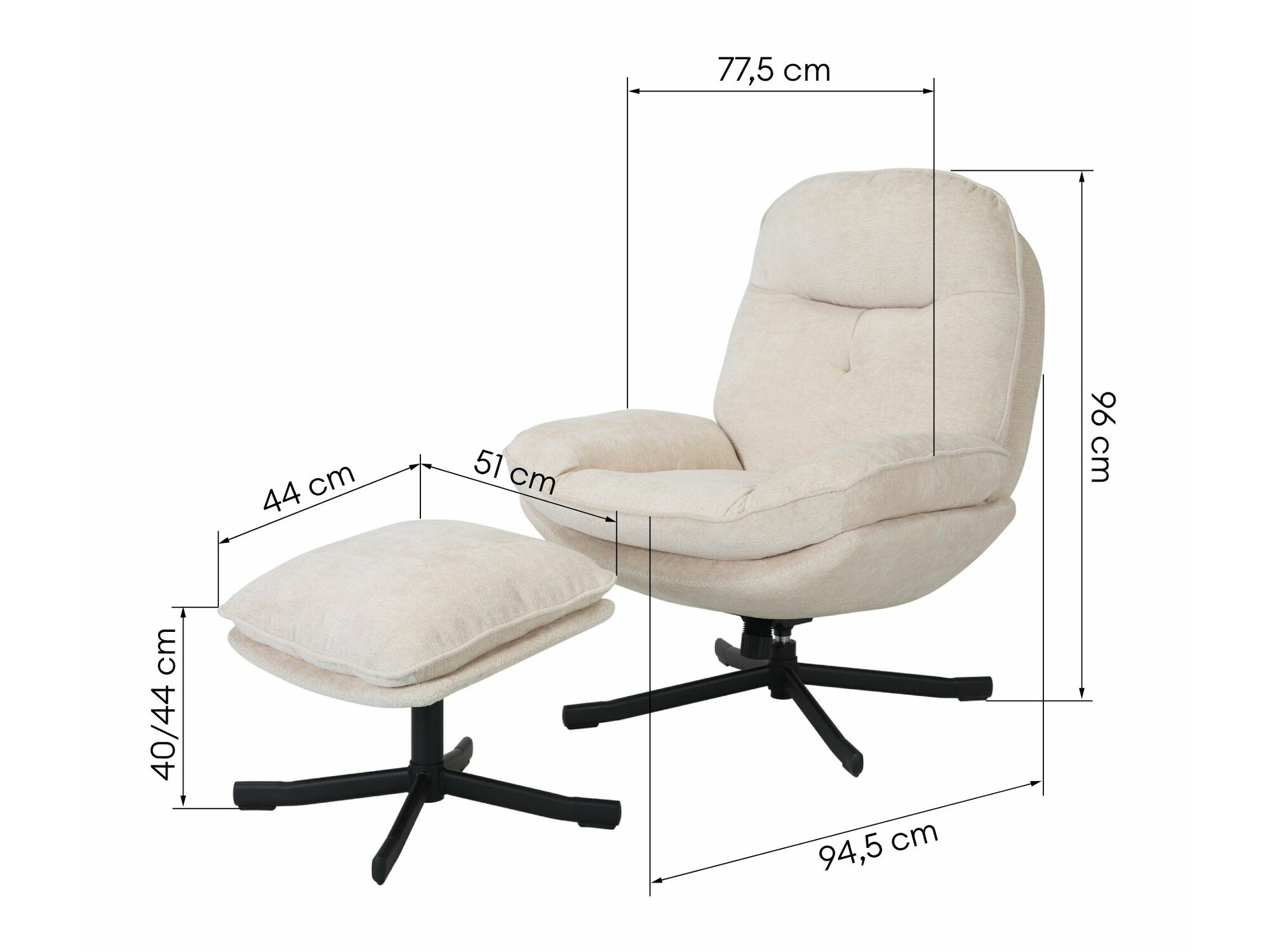 Fotel Burleson 220 (Bézs)