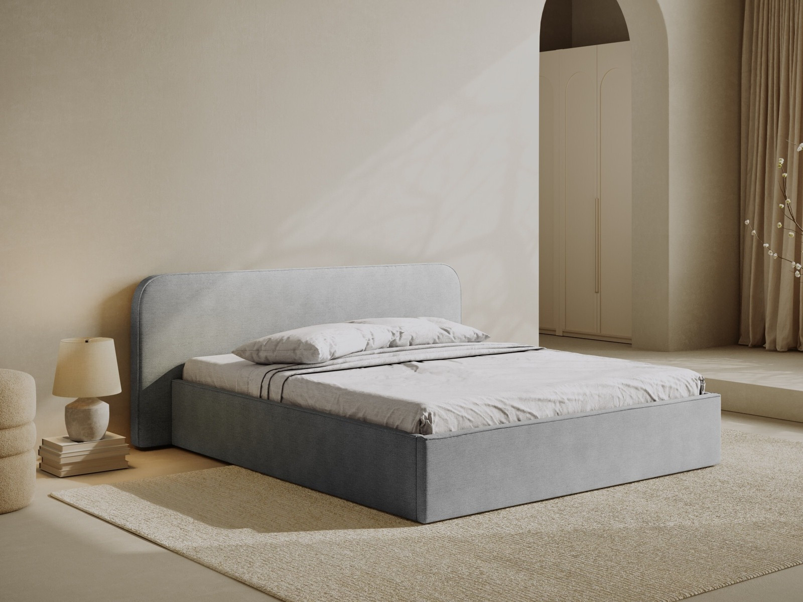 Ágy Beckley 158 (Babel Világosszürke)