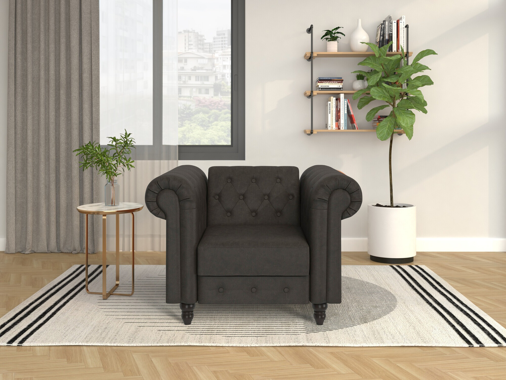 Chesterfield fotel Tulsa 630 (Sötét barna)