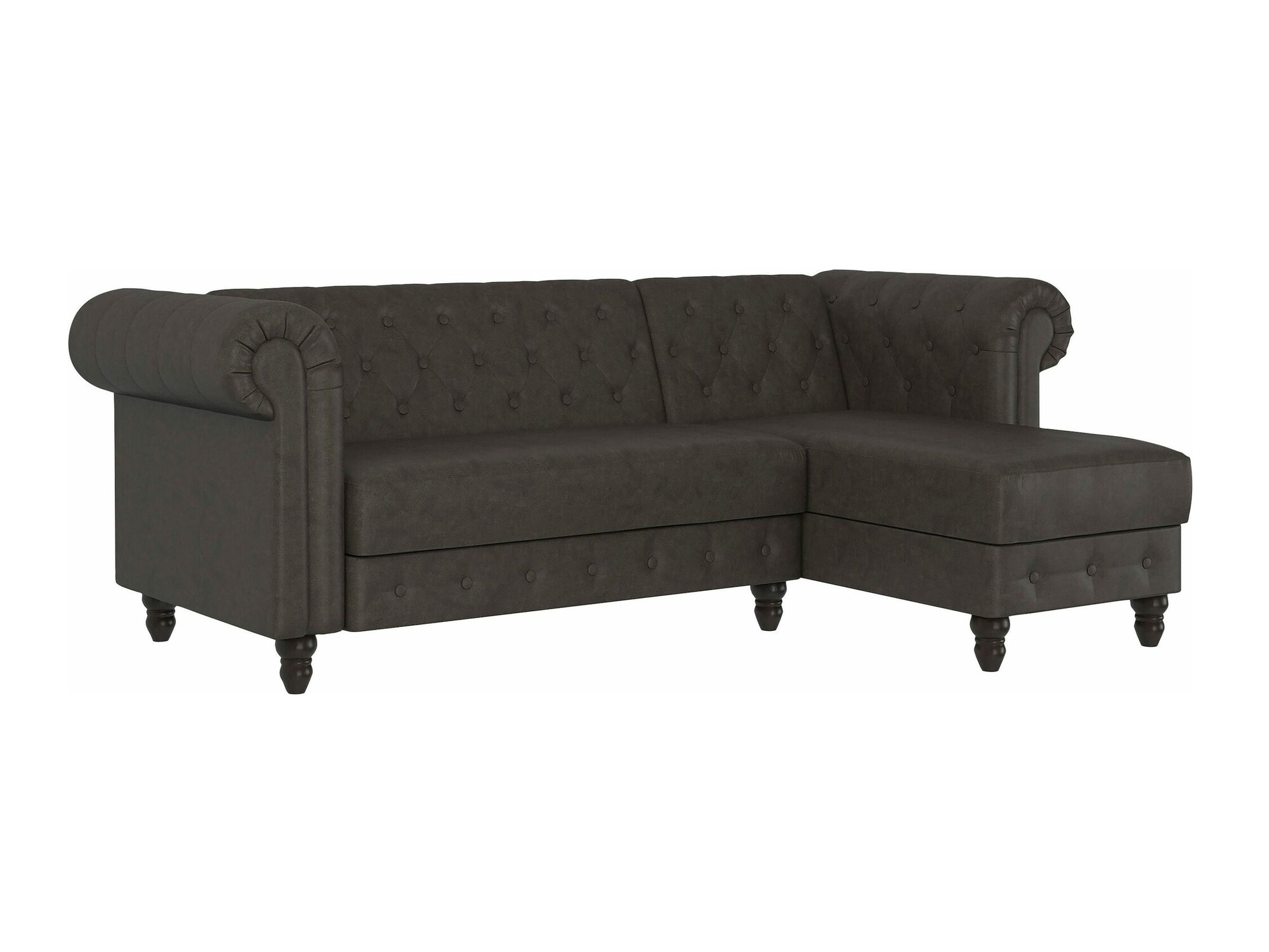 Chesterfield sarokkanapé Tulsa 622 (Dakr barna)