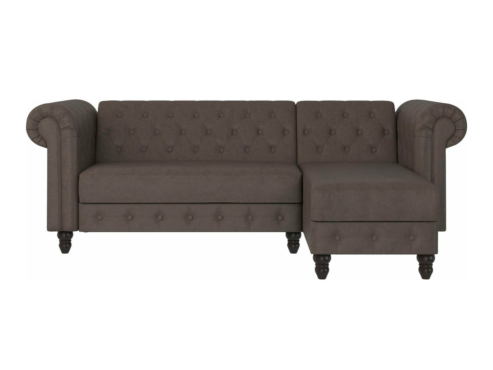 Chesterfield sarokkanapé Tulsa 622 (Sötét barna)